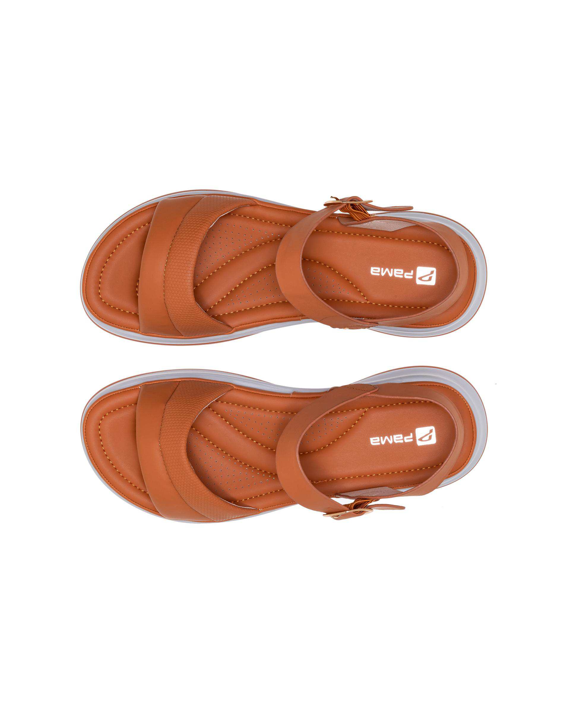 صندل زنانه قهوه ای روشن پاما Pama مدل DD655