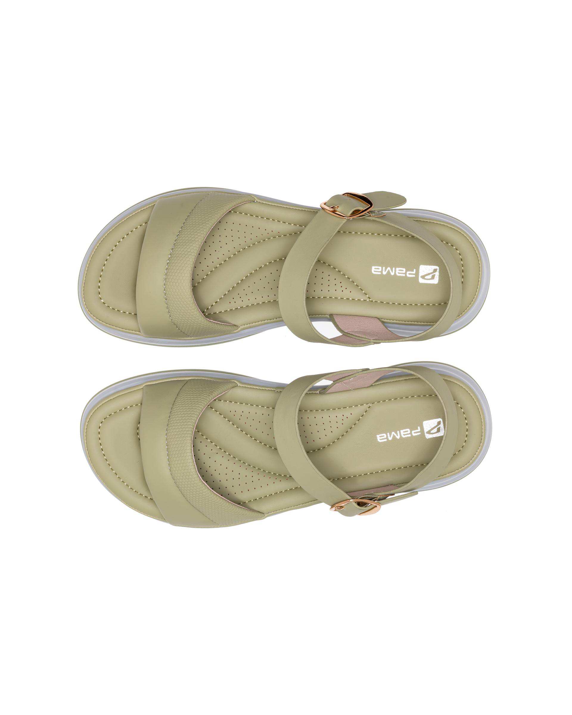 صندل زنانه سبز روشن پاما Pama مدل DD655