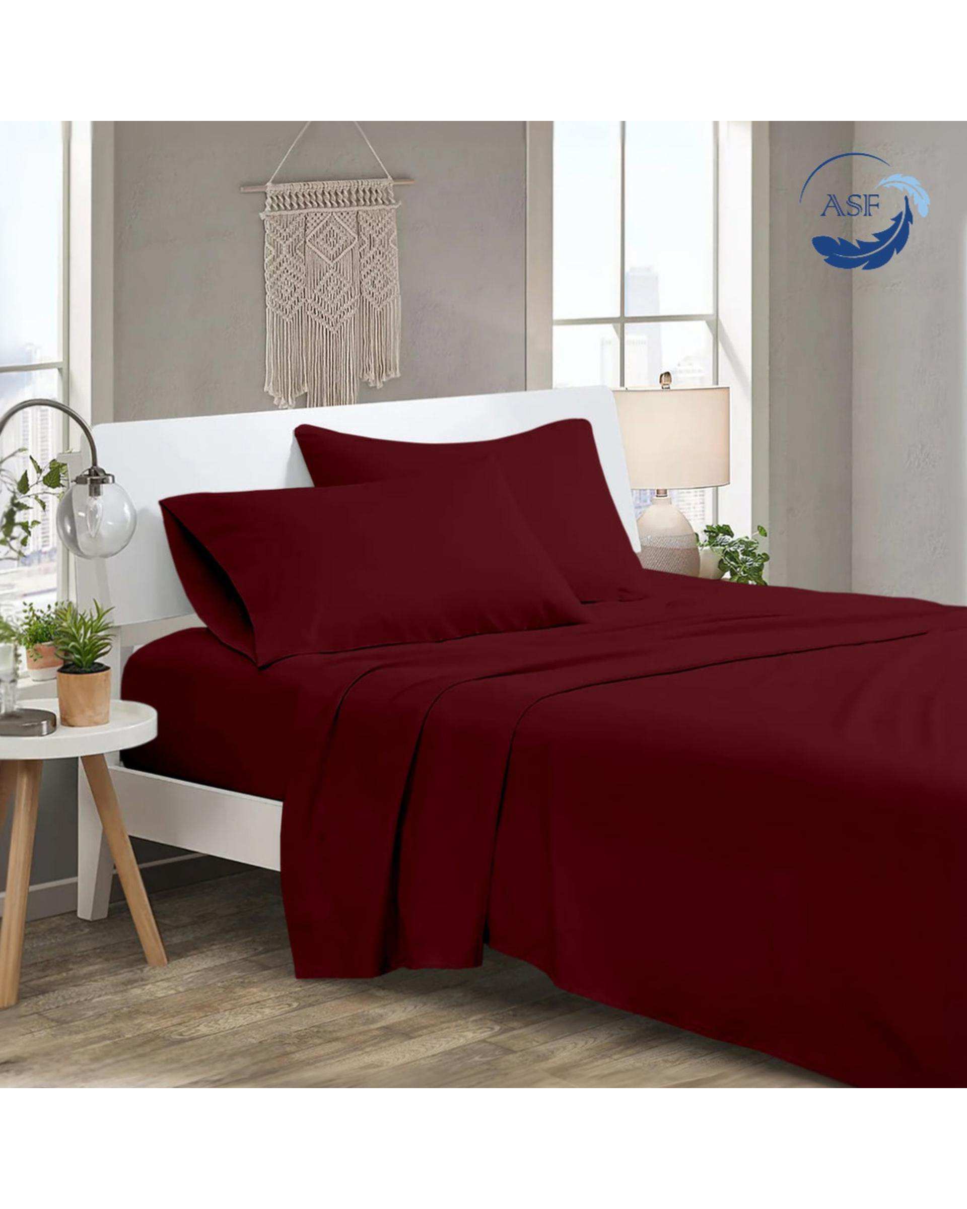 رو انداز یک نفره زرشکی ای اس اف ASF مدل MINIMALUX