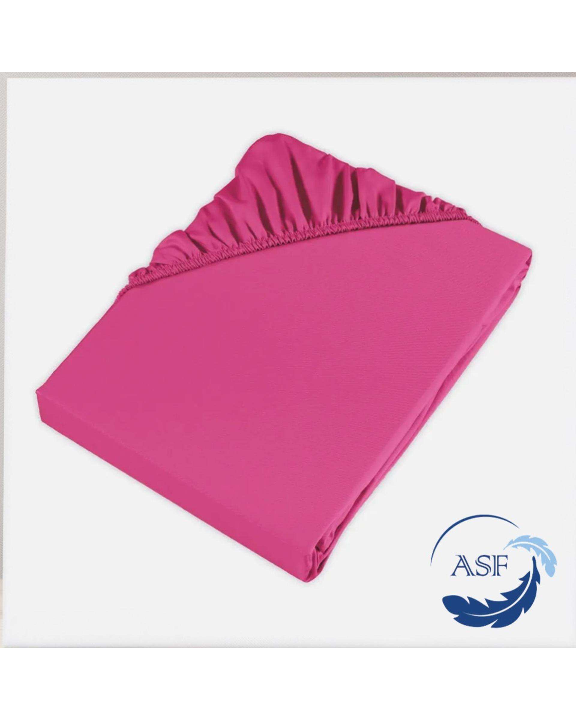 سرویس ملحفه و روبالشی یک نفره سه تکه عرض 90 سرخابی ای اس اف ASF مدل MINIMALUX