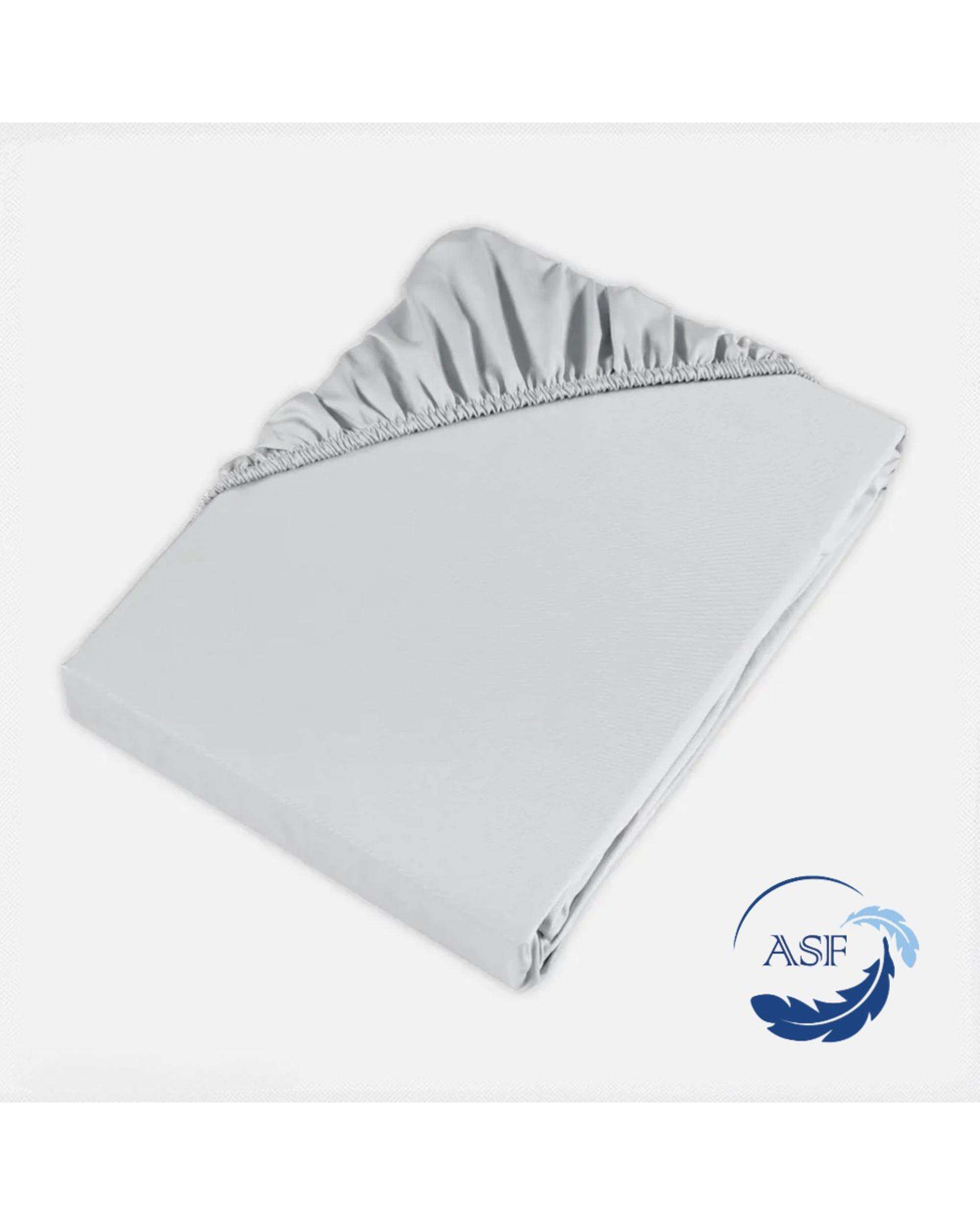 سرویس ملحفه و روبالشی یک نفره سه تکه عرض 120 نقره ای ای اس اف ASF مدل MINIMALUX