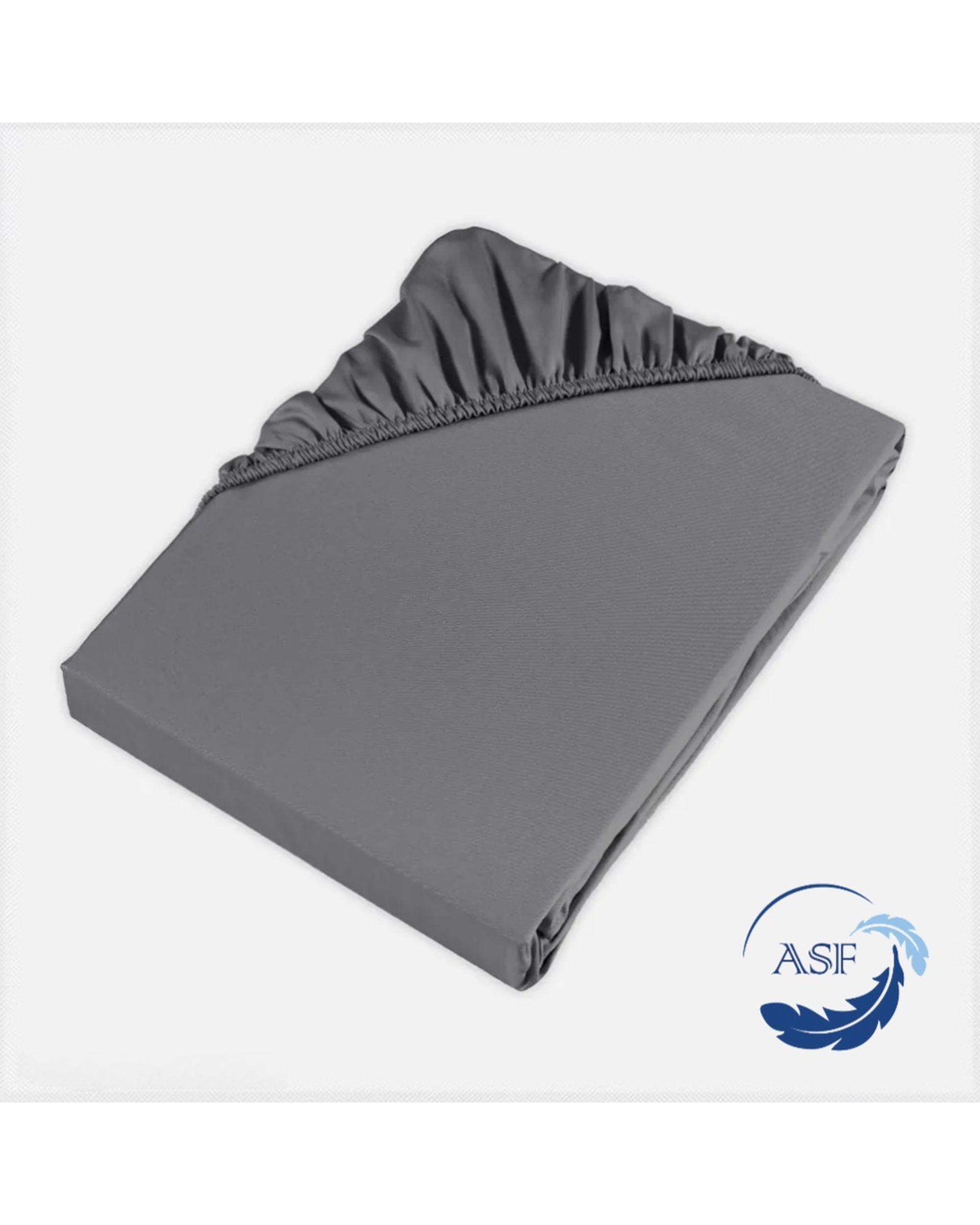 سرویس ملحفه و روبالشی یک نفره سه تکه عرض 120 طوسی ای اس اف ASF مدل MINIMALUX