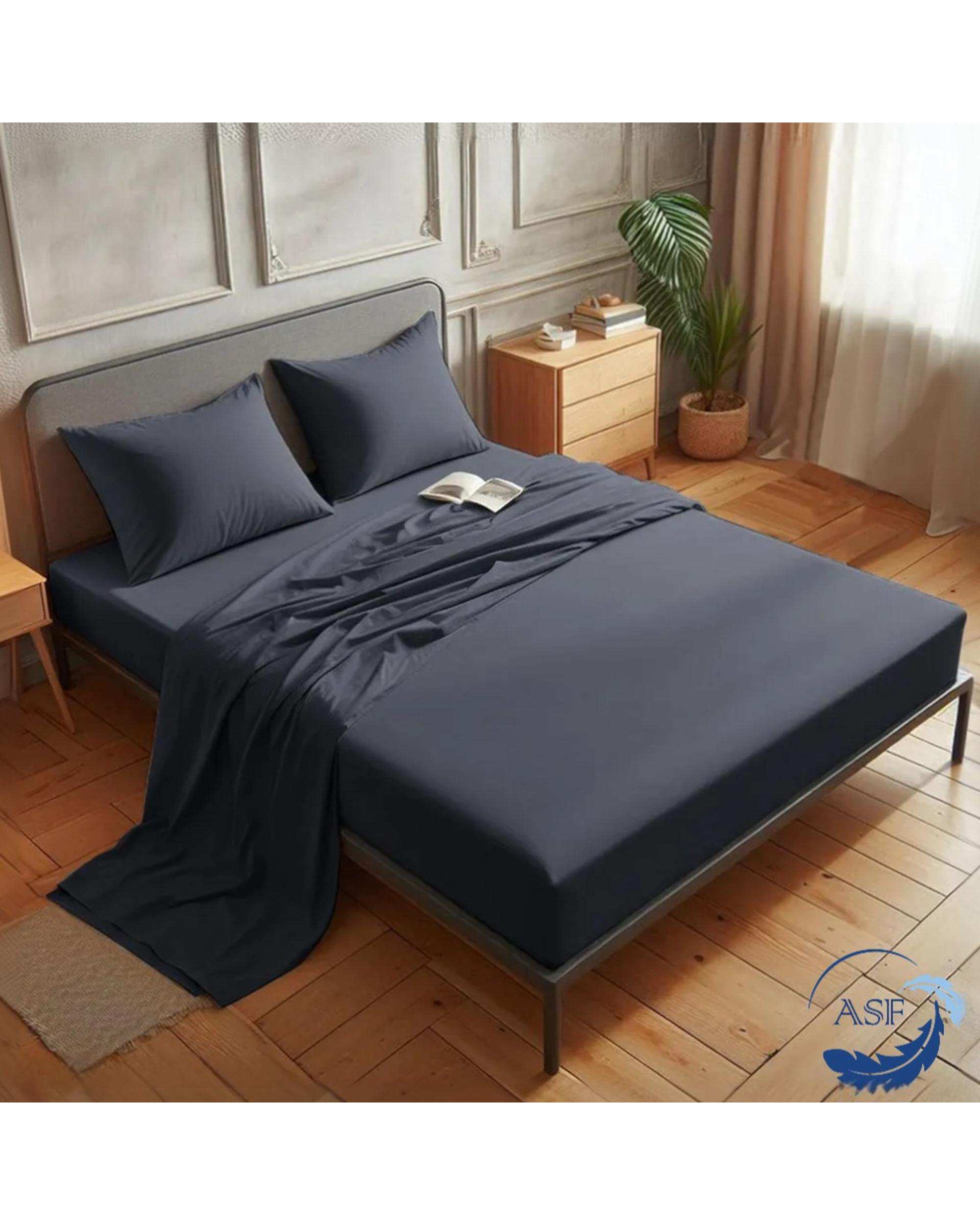 سرویس ملحفه و روبالشی یک نفره سه تکه عرض 120 نوک مدادی ای اس اف ASF مدل MINIMALUX