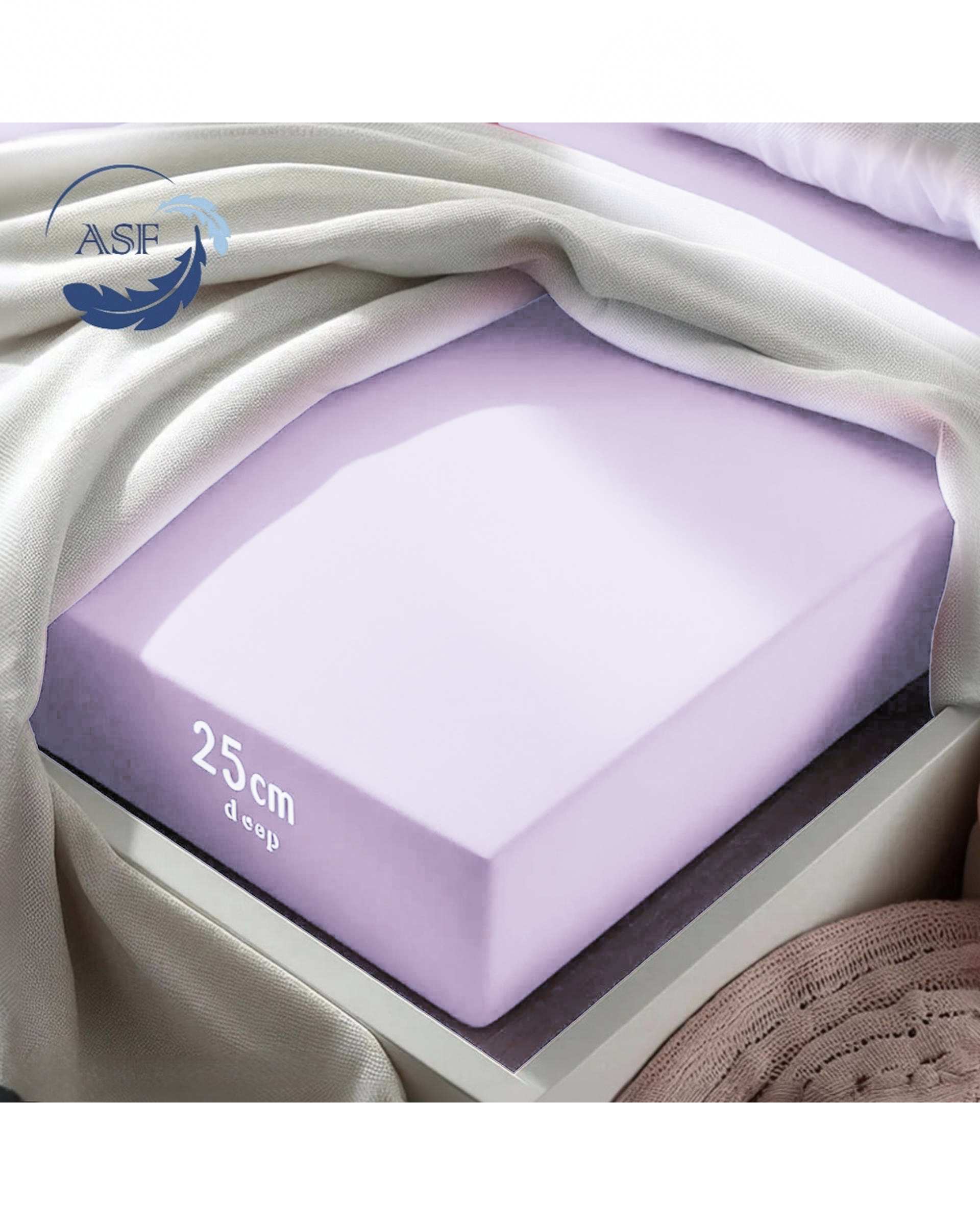 سرویس ملحفه و روبالشی یک نفره سه تکه عرض 120 یاسی ای اس اف ASF مدل MINIMALUX