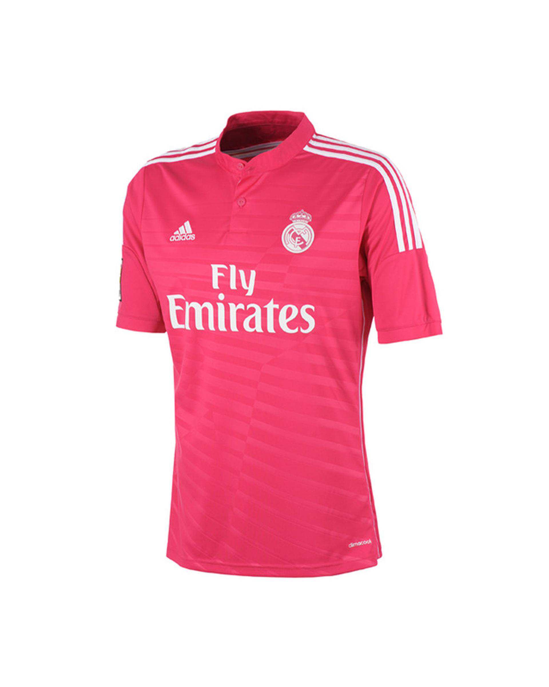 ست تی شرت و شلوارک ورزشی مردانه سرخابی پانیل Panil مدل رئال مادرید کد Away 2015