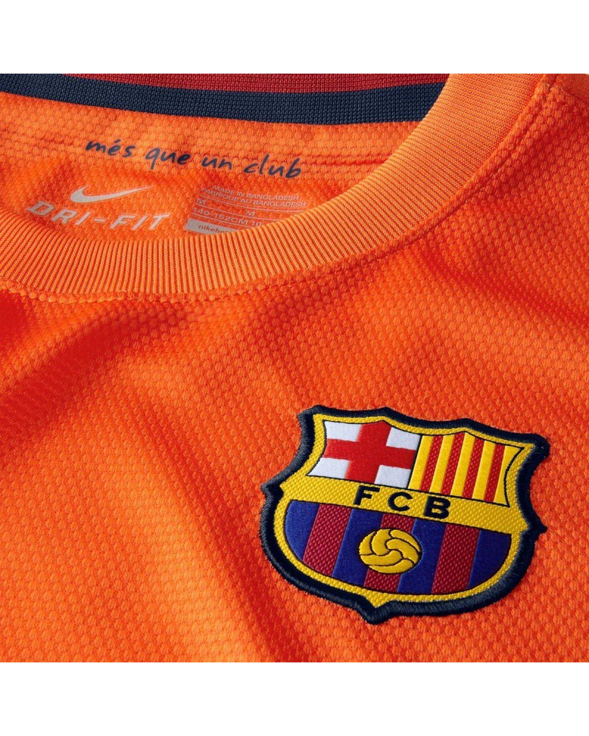 ست تی شرت و شلوارک ورزشی مردانه نارنجی پانیل Panil مدل بارسلونا کد Away 2013