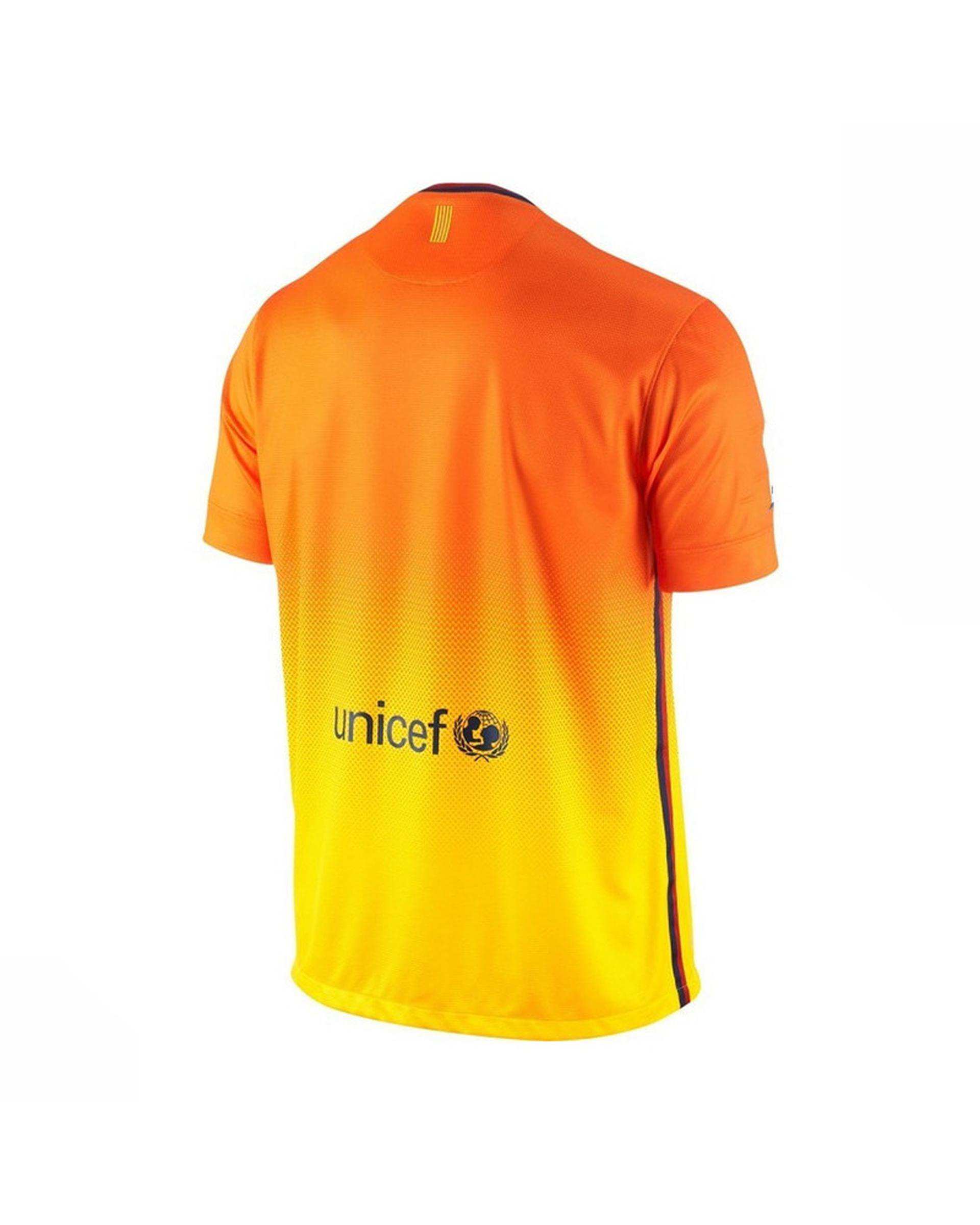 ست تی شرت و شلوارک ورزشی مردانه نارنجی پانیل Panil مدل بارسلونا کد Away 2013