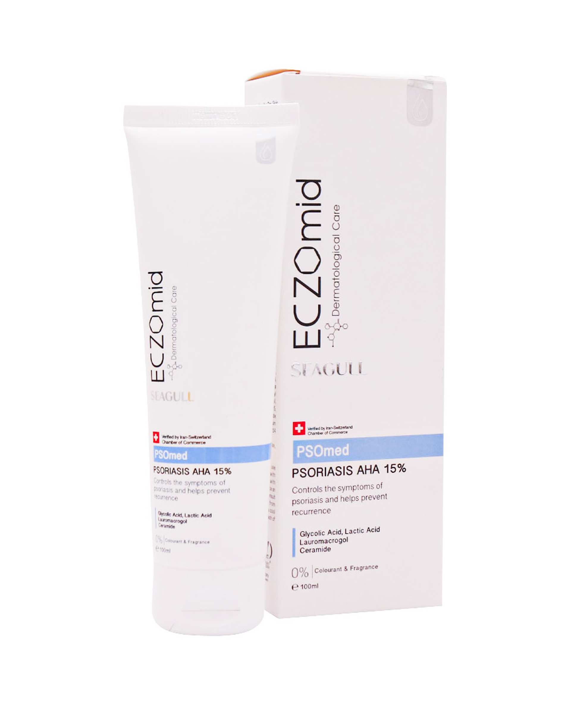 لوسیون بدن اگزومید سی گل Eczomid Seagull مناسب پوست دارای خشکی حاوی AHA 15% حجم 200ml