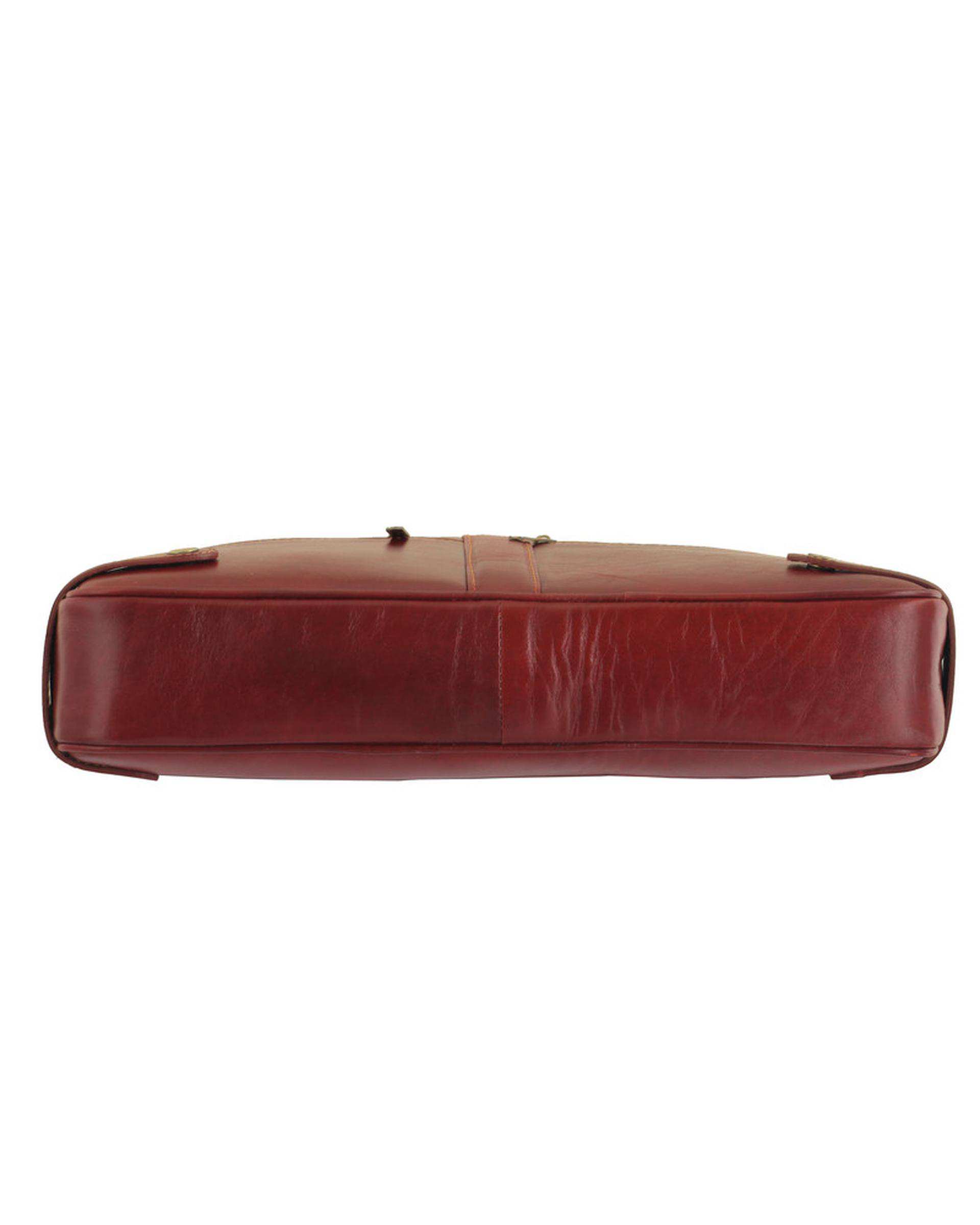 کیف اداری چرم زرشکی چرم بارز Charm Barez کد DL64