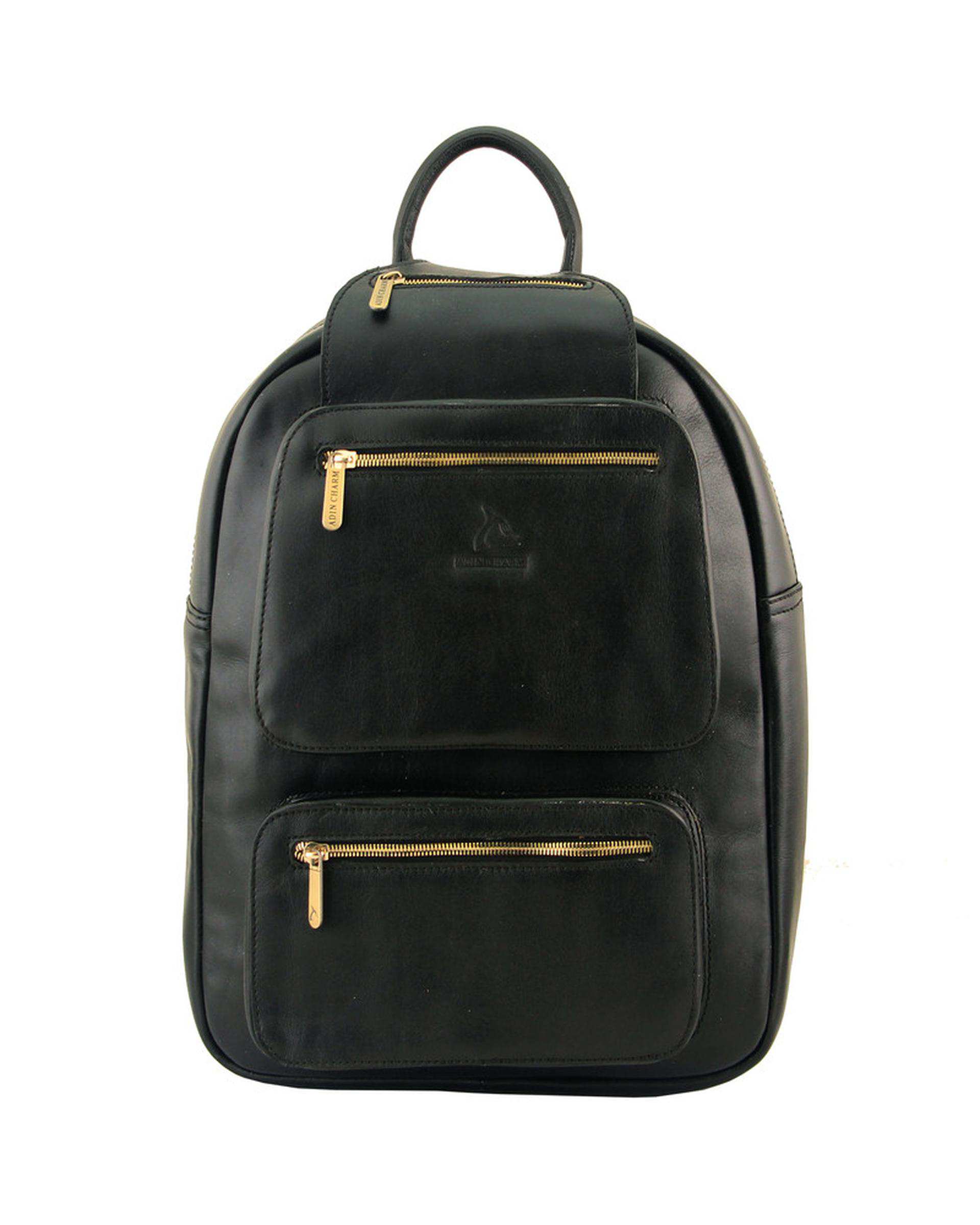 کوله پشتی چرم زنانه مشکی چرم بارز Charm Barez مدل DZ60