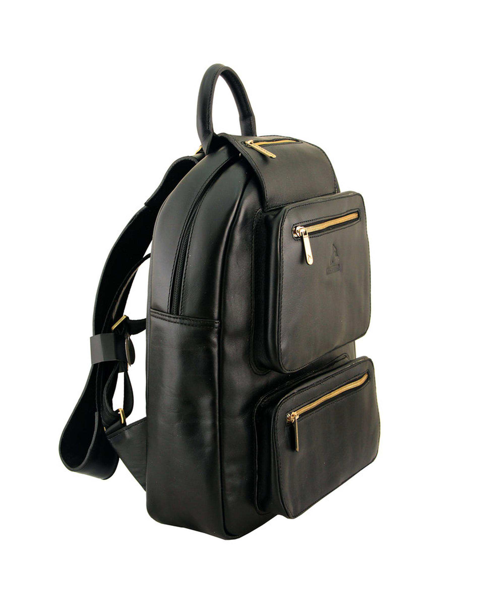 کوله پشتی چرم زنانه مشکی چرم بارز Charm Barez مدل DZ60