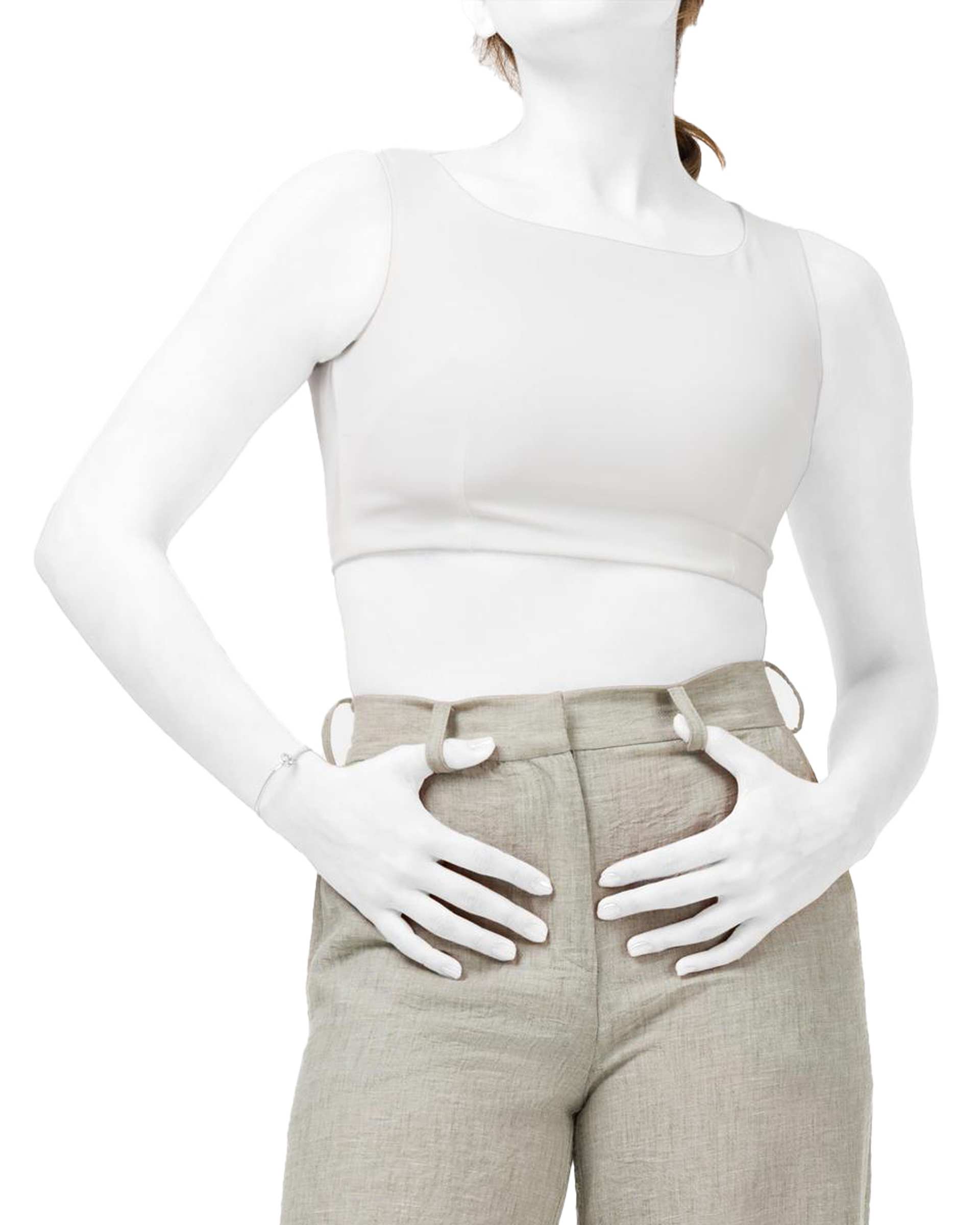 تاپ نیم تنه زنانه سفید نیواریا Nivarya کد 1023