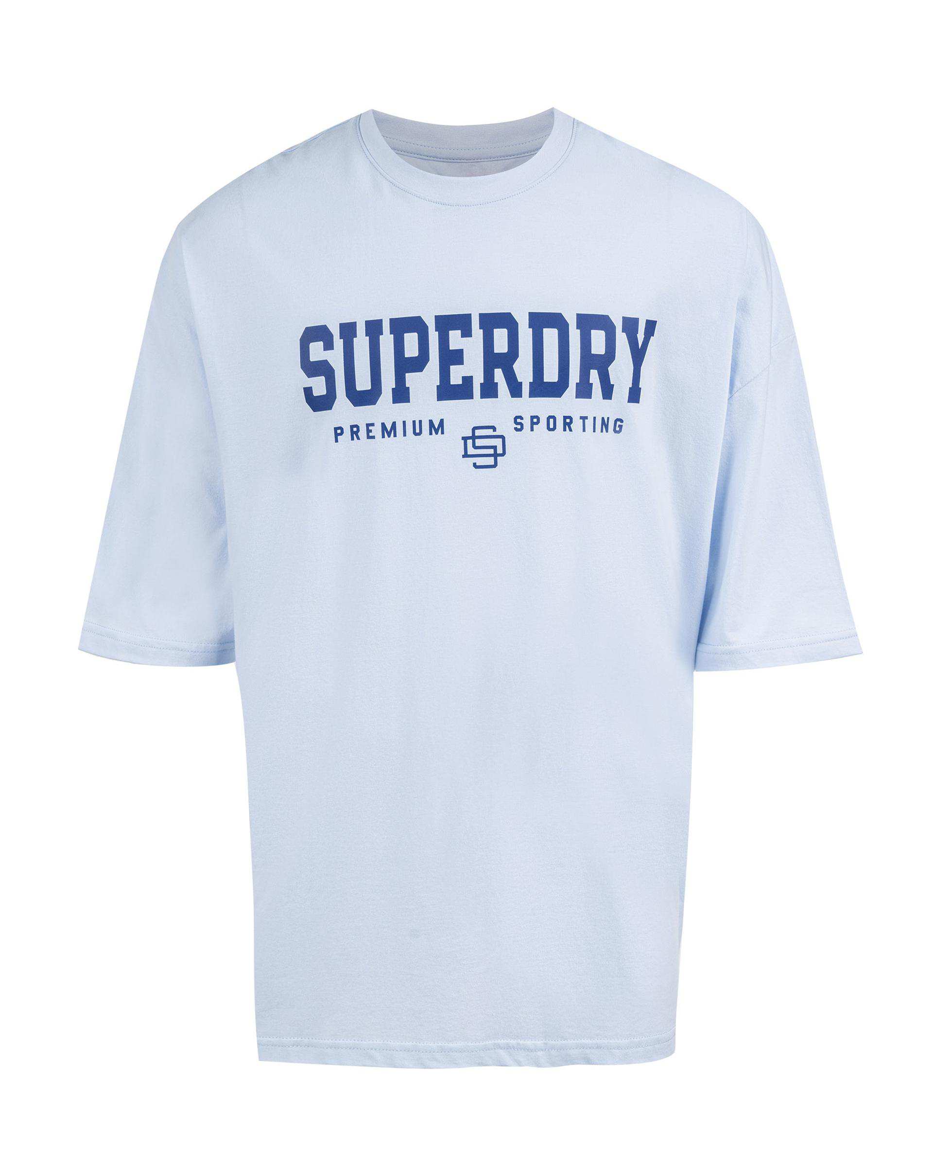 تی شرت مردانه اورسایز آبی روشن سوپردرای Superdry کد M10S52105N