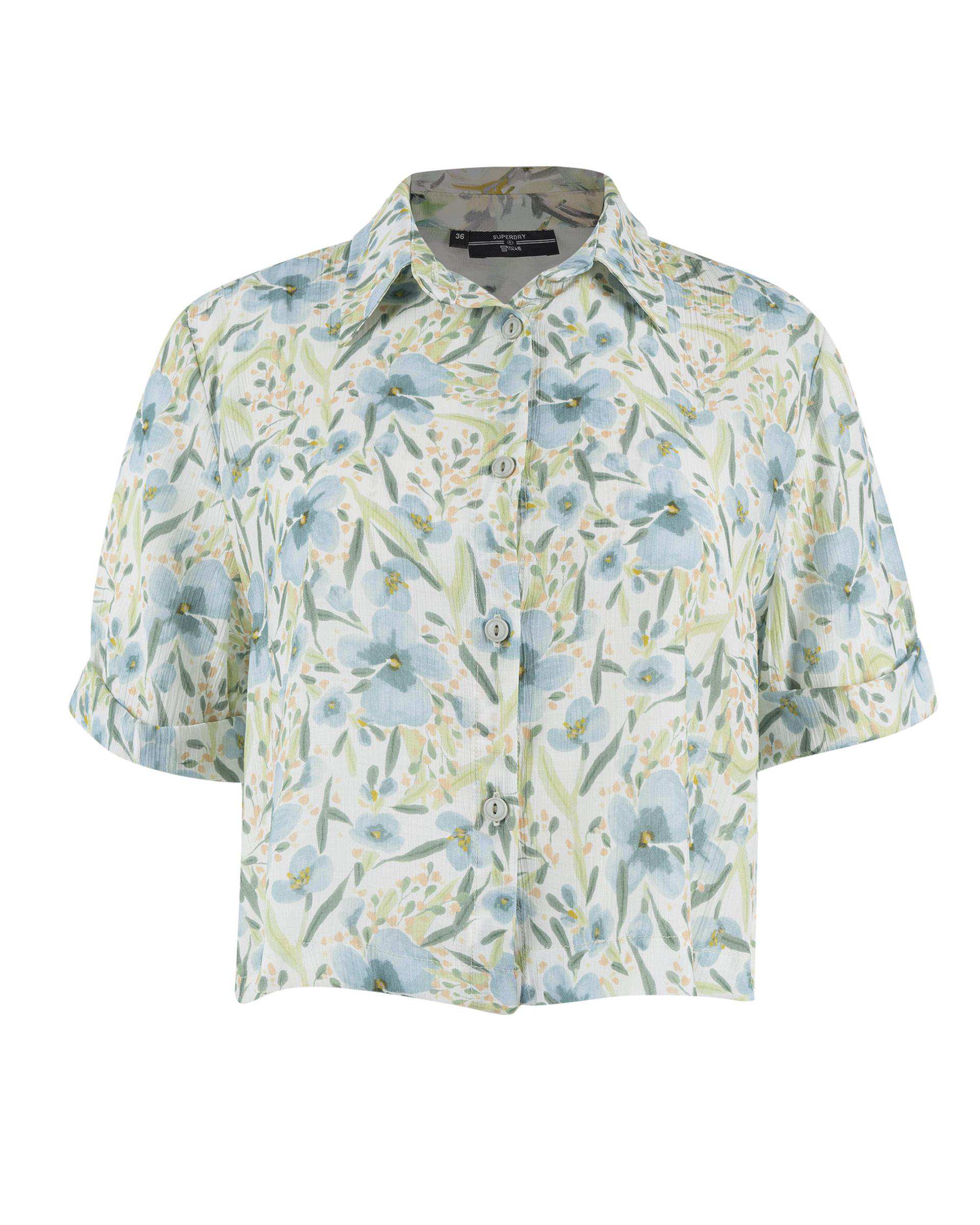 شومیز زنانه آستین کوتاه سفید سوپردرای Superdry کد W13S55402C