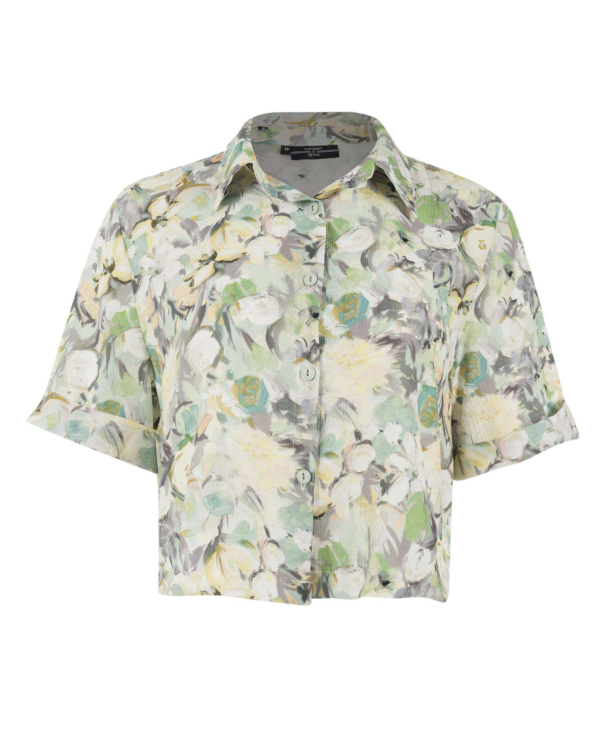 شومیز زنانه آستین کوتاه سبز سوپردرای Superdry کد W13S55402C