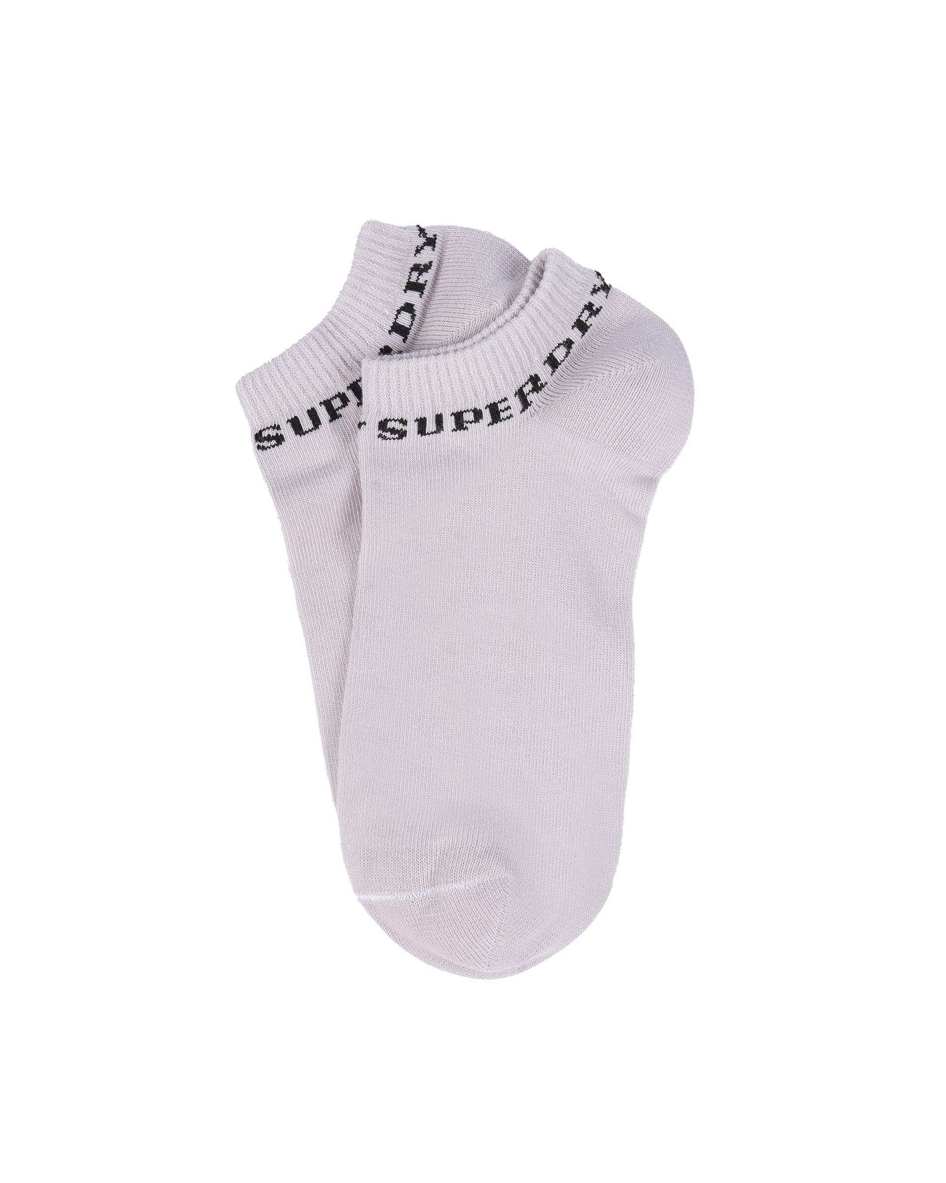 جوراب زنانه ساق کوتاه سرمه ای طوسی سوپردرای Superdry کد W29S55302C بسته دو عددی