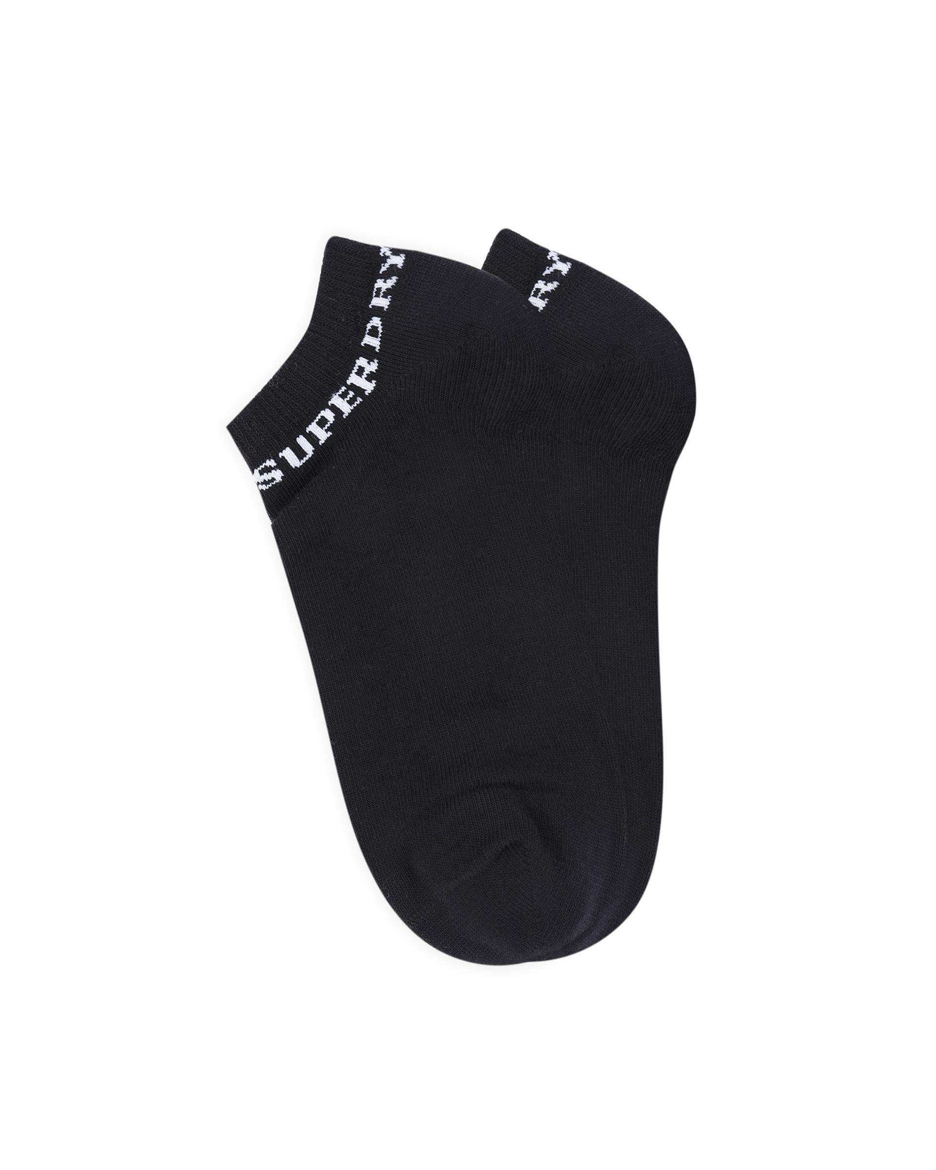 جوراب زنانه ساق کوتاه مشکی کرم سوپردرای Superdry کد W29S55302C بسته دو عددی