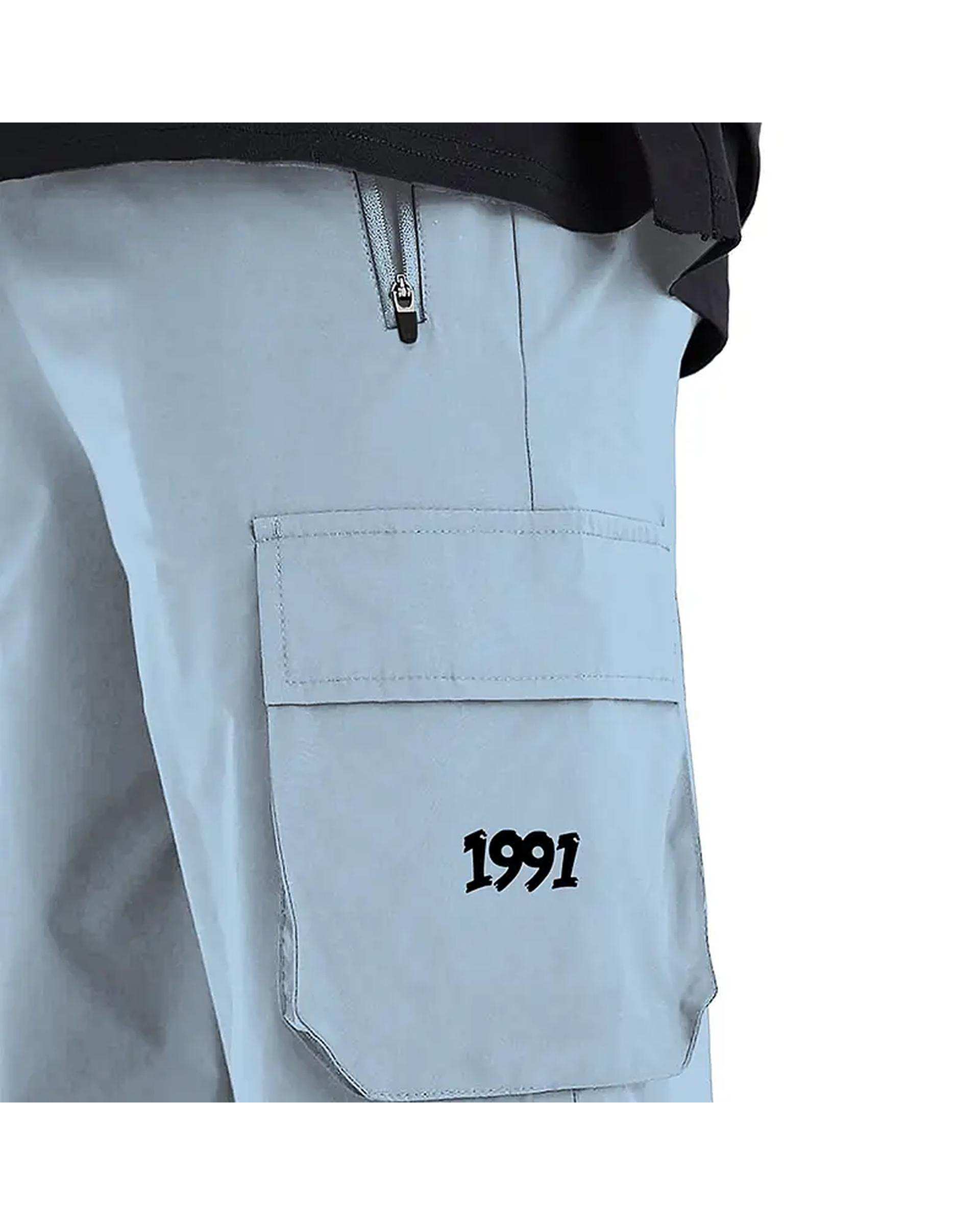 شلوارک مردانه ورزشی آیرو آبی روشن نوزده نود و یک 1991 مدل SH1950 LBL