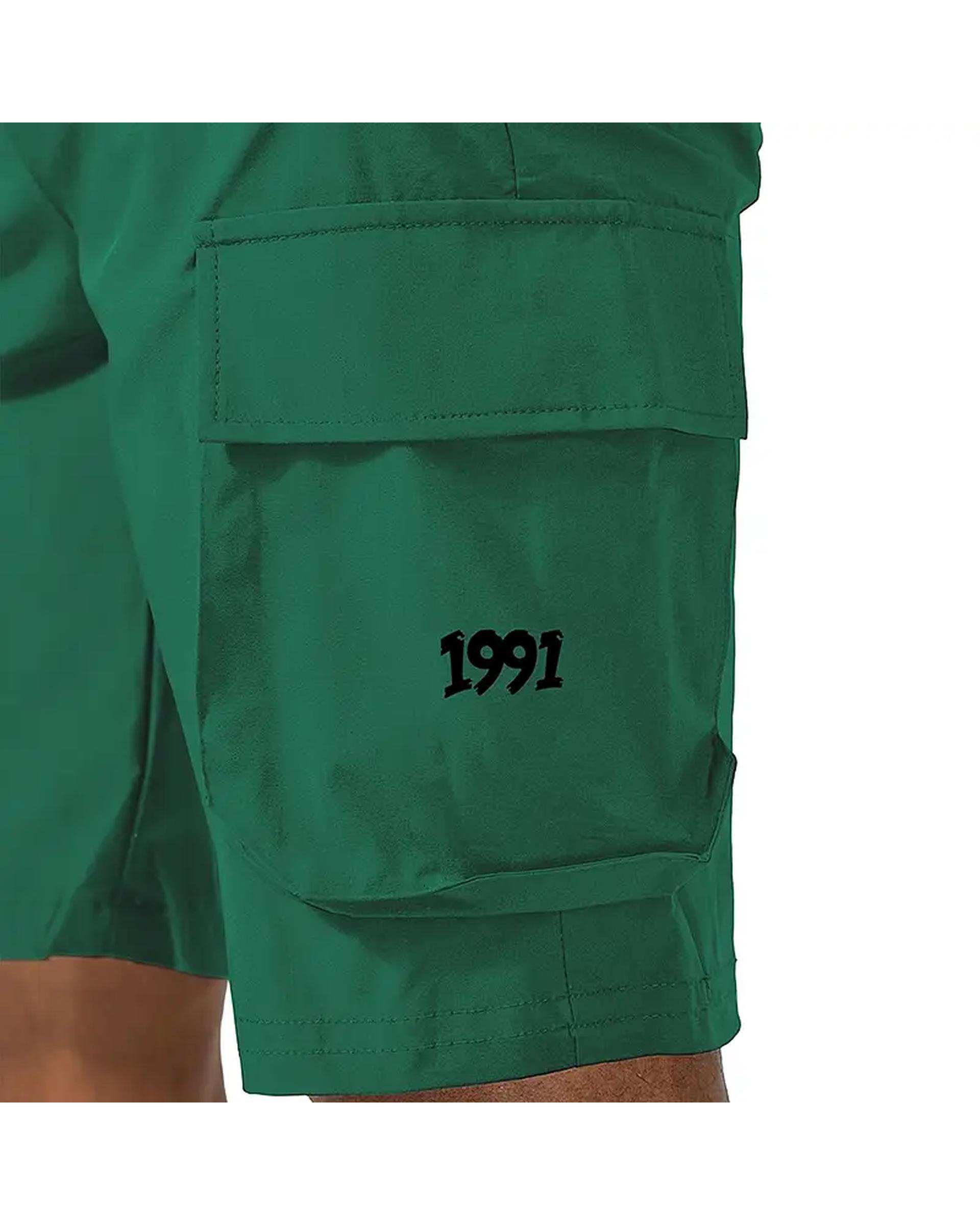 شلوارک ورزشی مردانه آیرو سبز چمنی نوزده نود و یک 1991 مدل SH1950 LGr