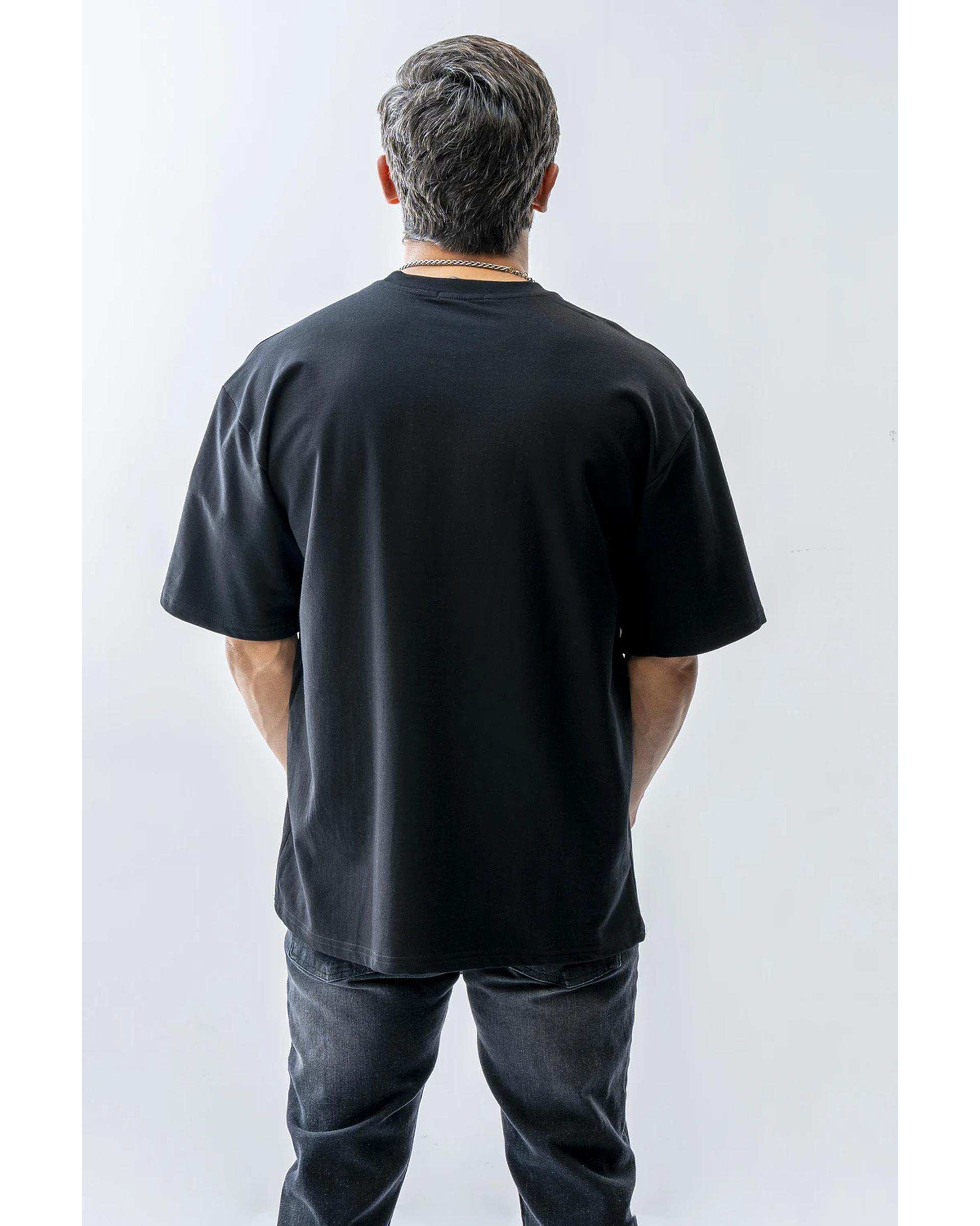 تی شرت مردانه مشکی آر ان اس RNS کد 12022446