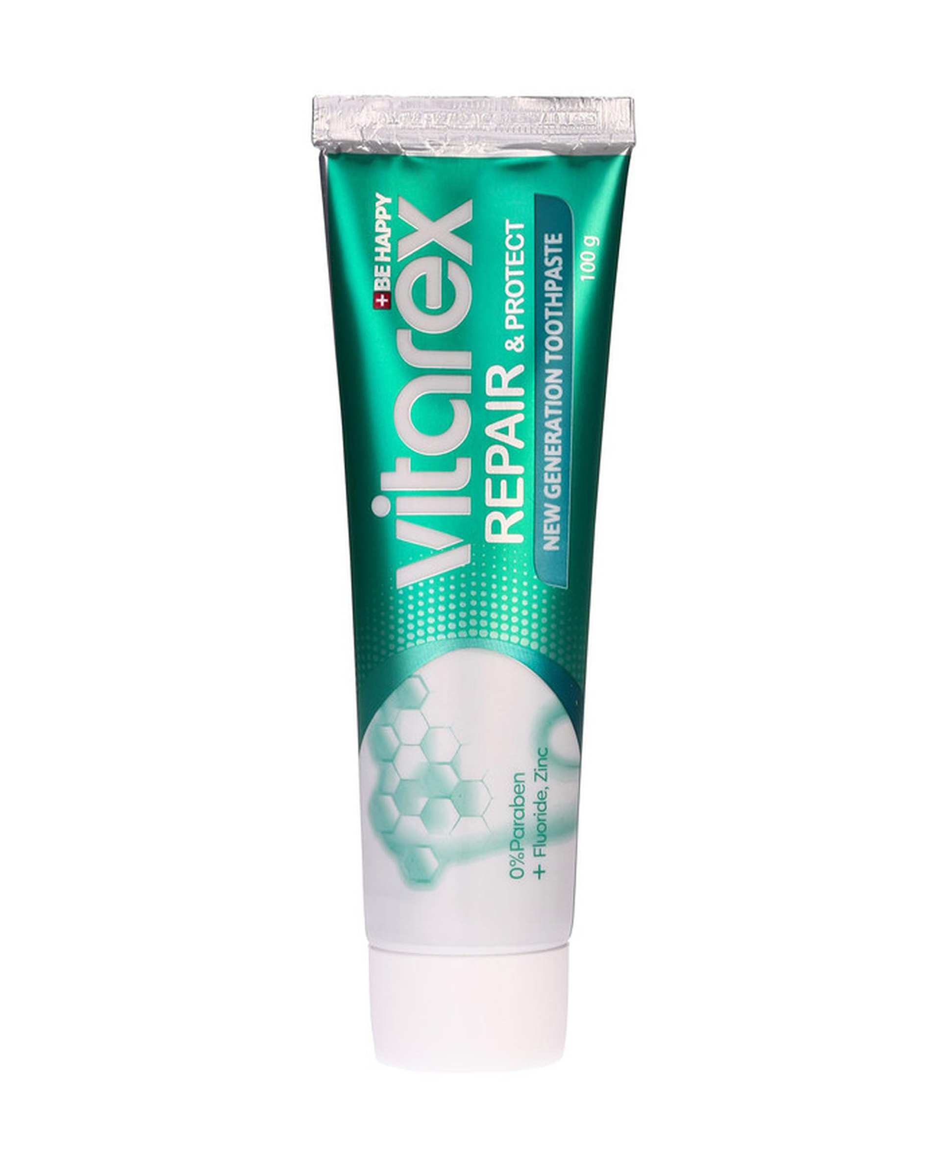 خمیر دندان ویتارکس Vitarex مدل Repair and protect حاوی هیدروکسی آپاتیت و عصاره آلوئه ورا وزن 100 گرم