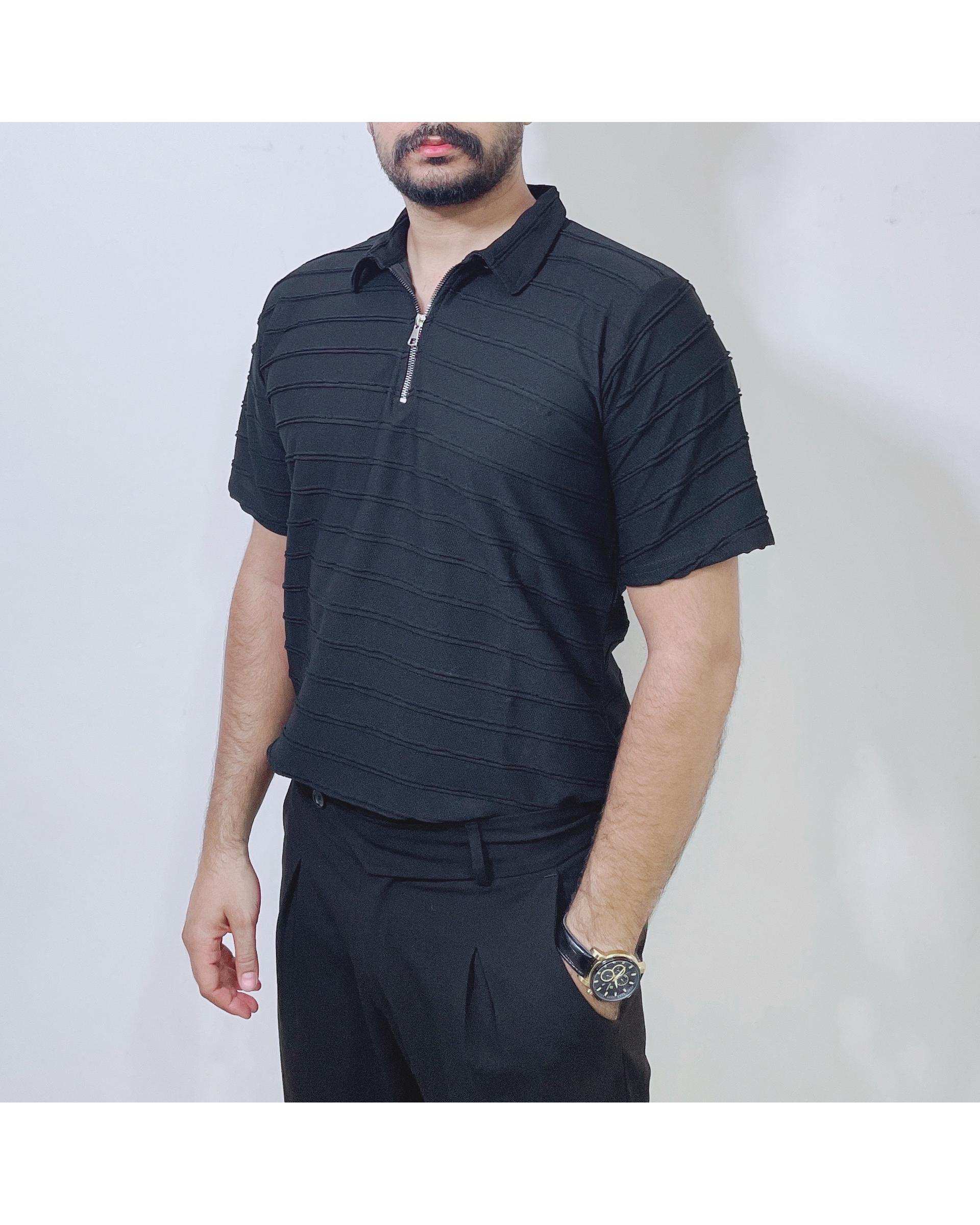 تی شرت مردانه مشکی دیورسو Diverso کد 4759