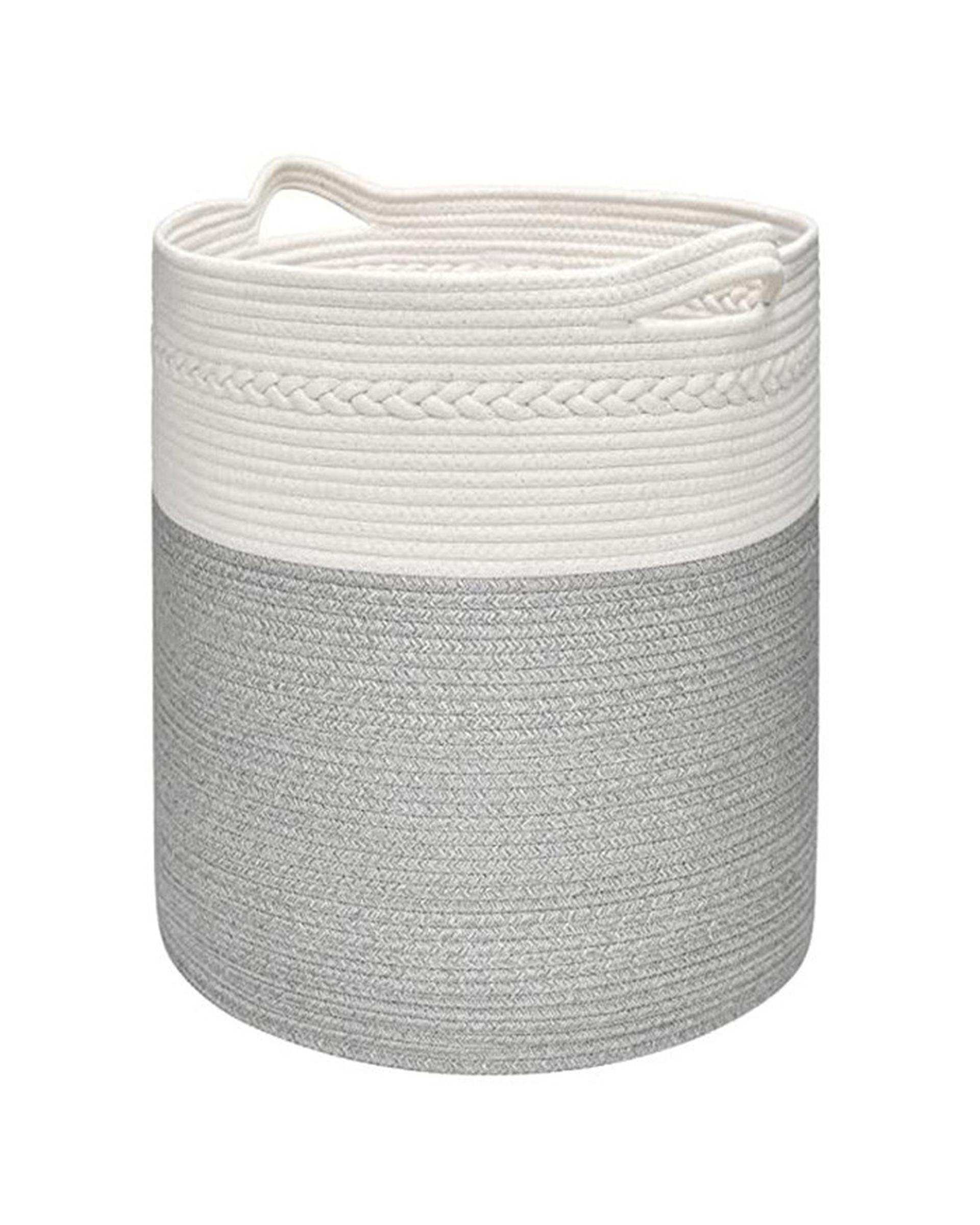 سبد رخت چرک طوسی سفید مدل s129-3