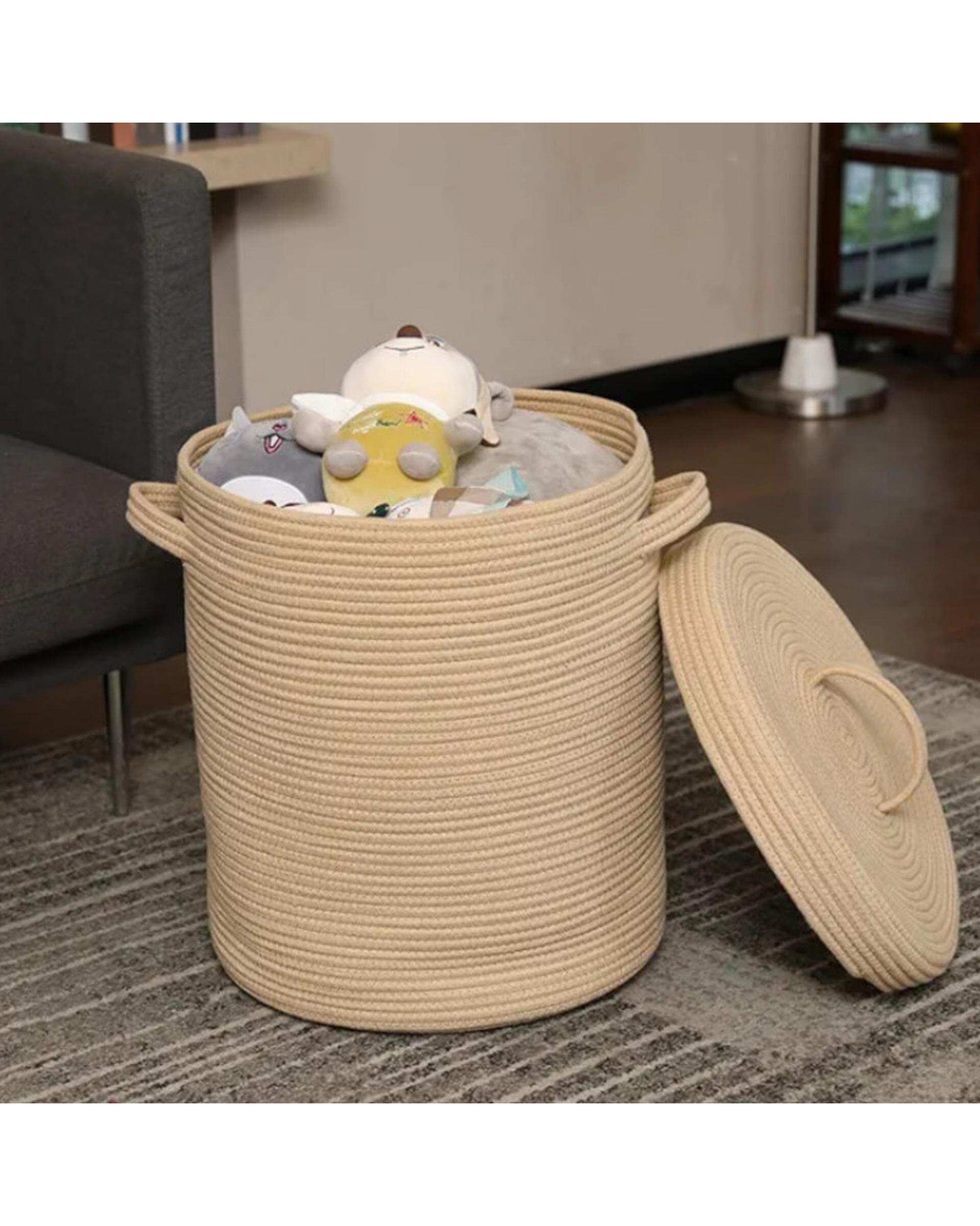 سبد رخت چرک کرم تیره مدل C5