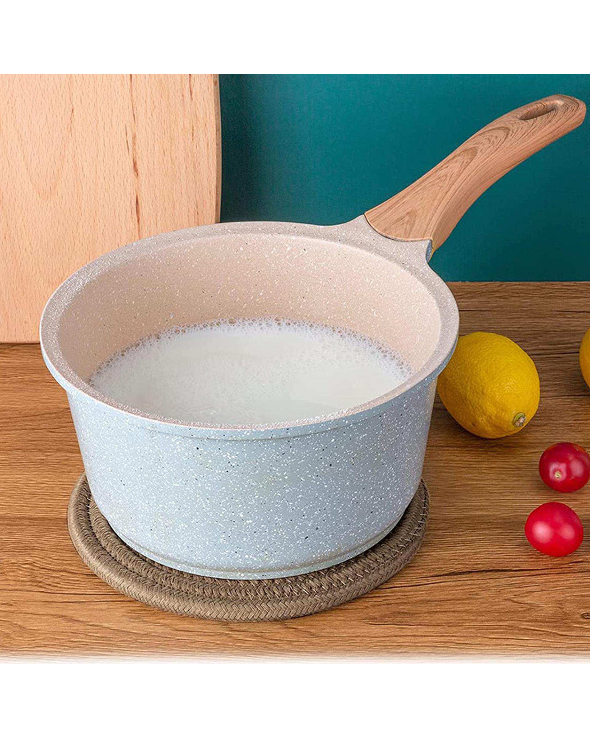 زیر بشقابی و زیر قابلمه ای کرم تیره مدل s142 مجموعه 4 عددی