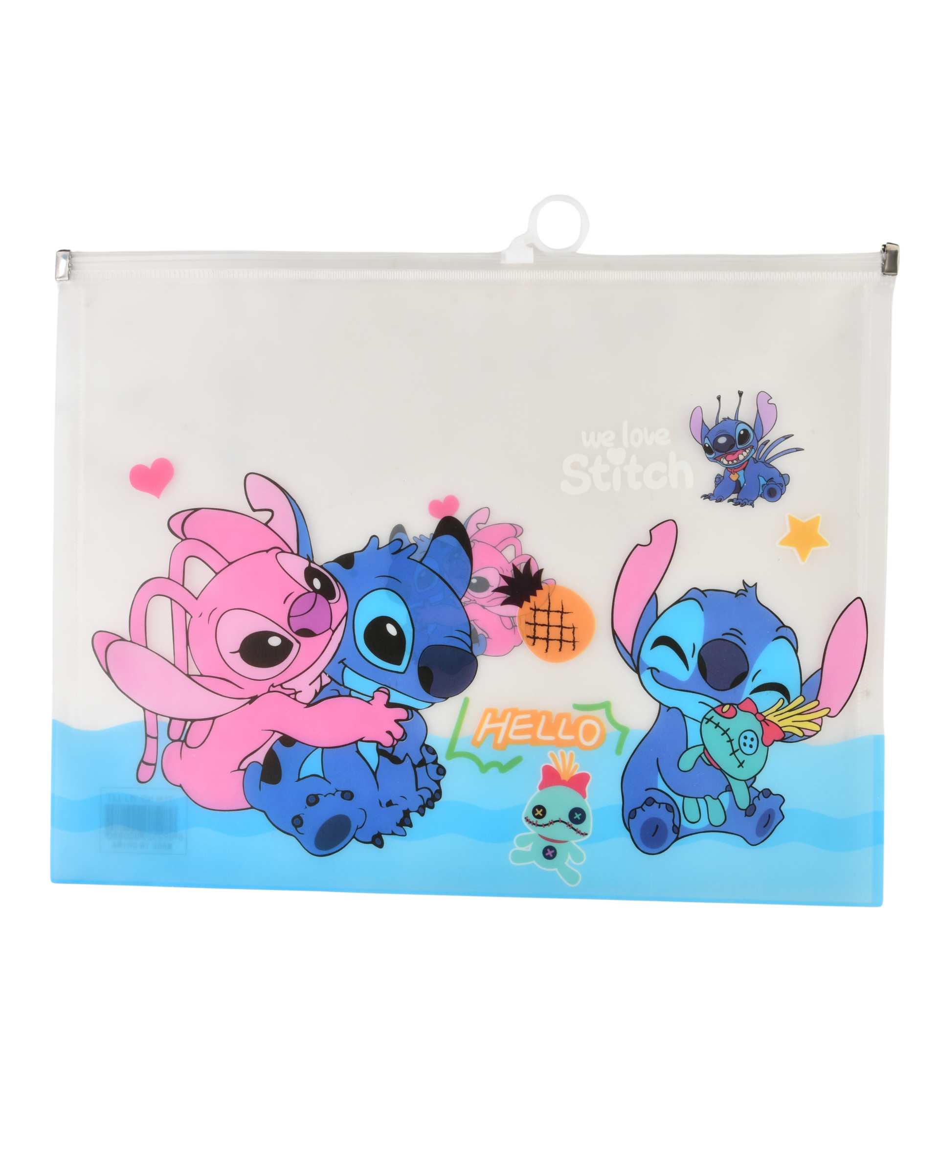 پوشه A4 مدل زیپ دار طرح استیج Stitch