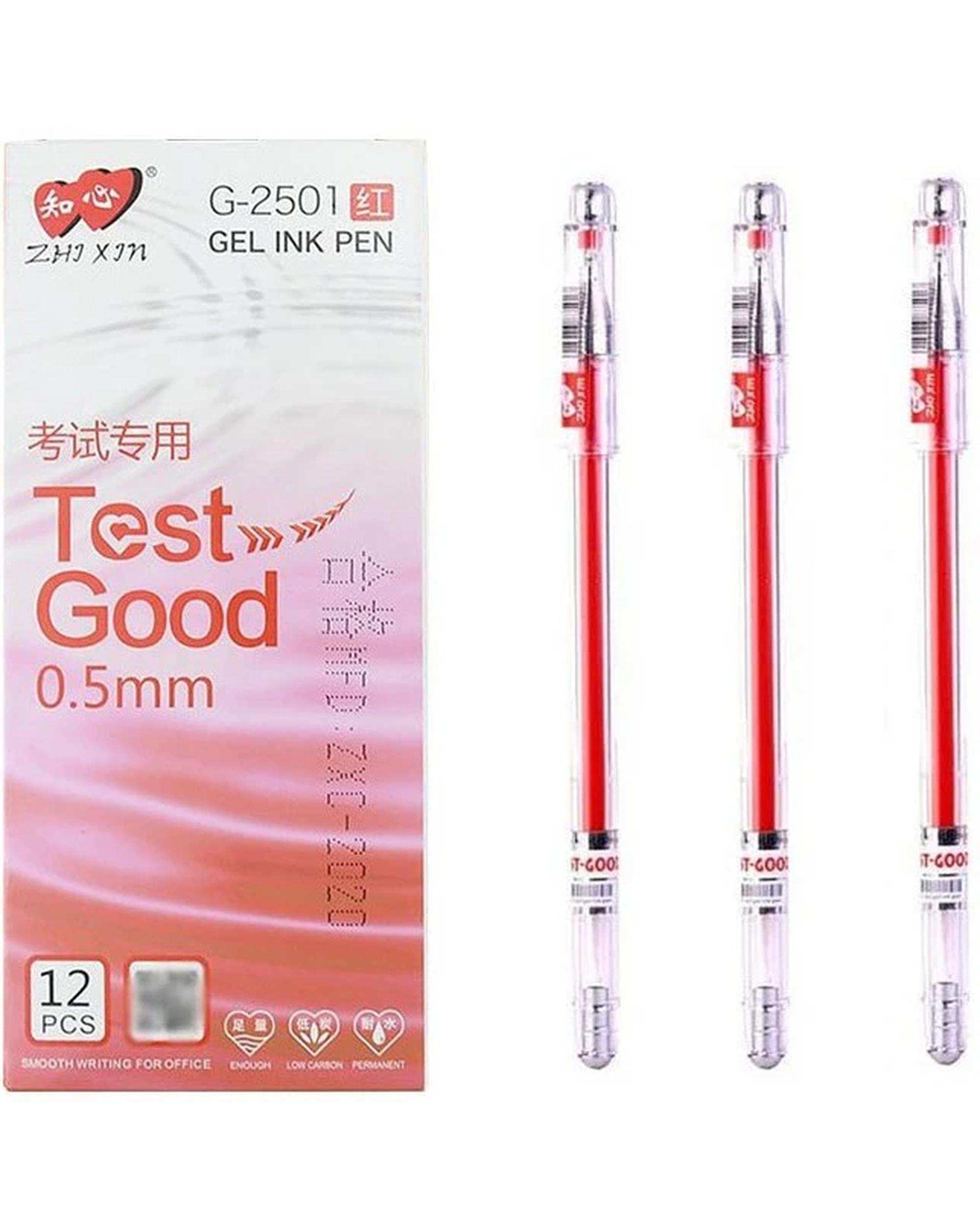 خودکار قرمز تست گود Test good مدل lovein بسته 2 عددی