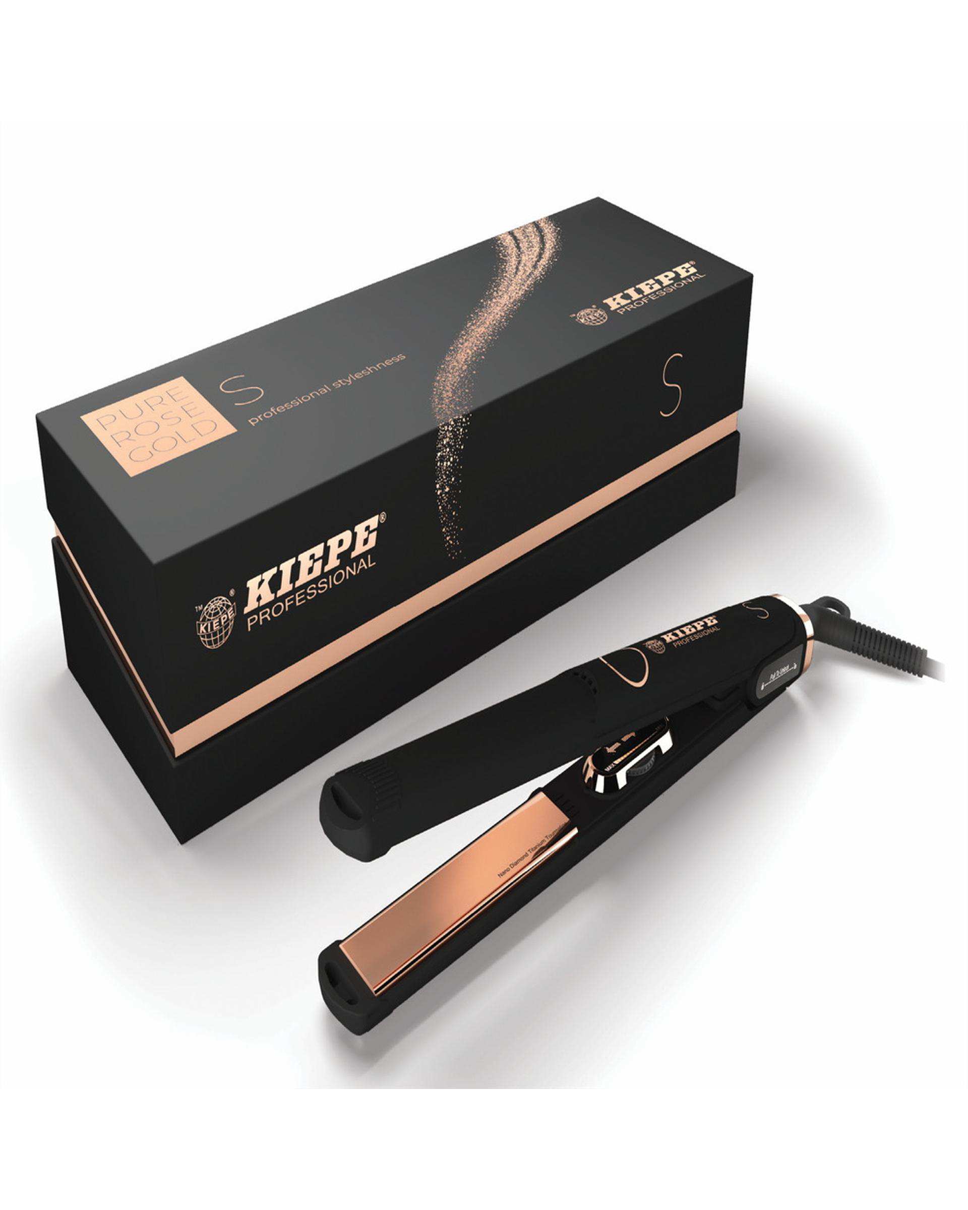 اتوی موی مشکی رزگلد کیپه Kiepe مدل پیوررز گلد PURE ROSE GOLD سایز S
