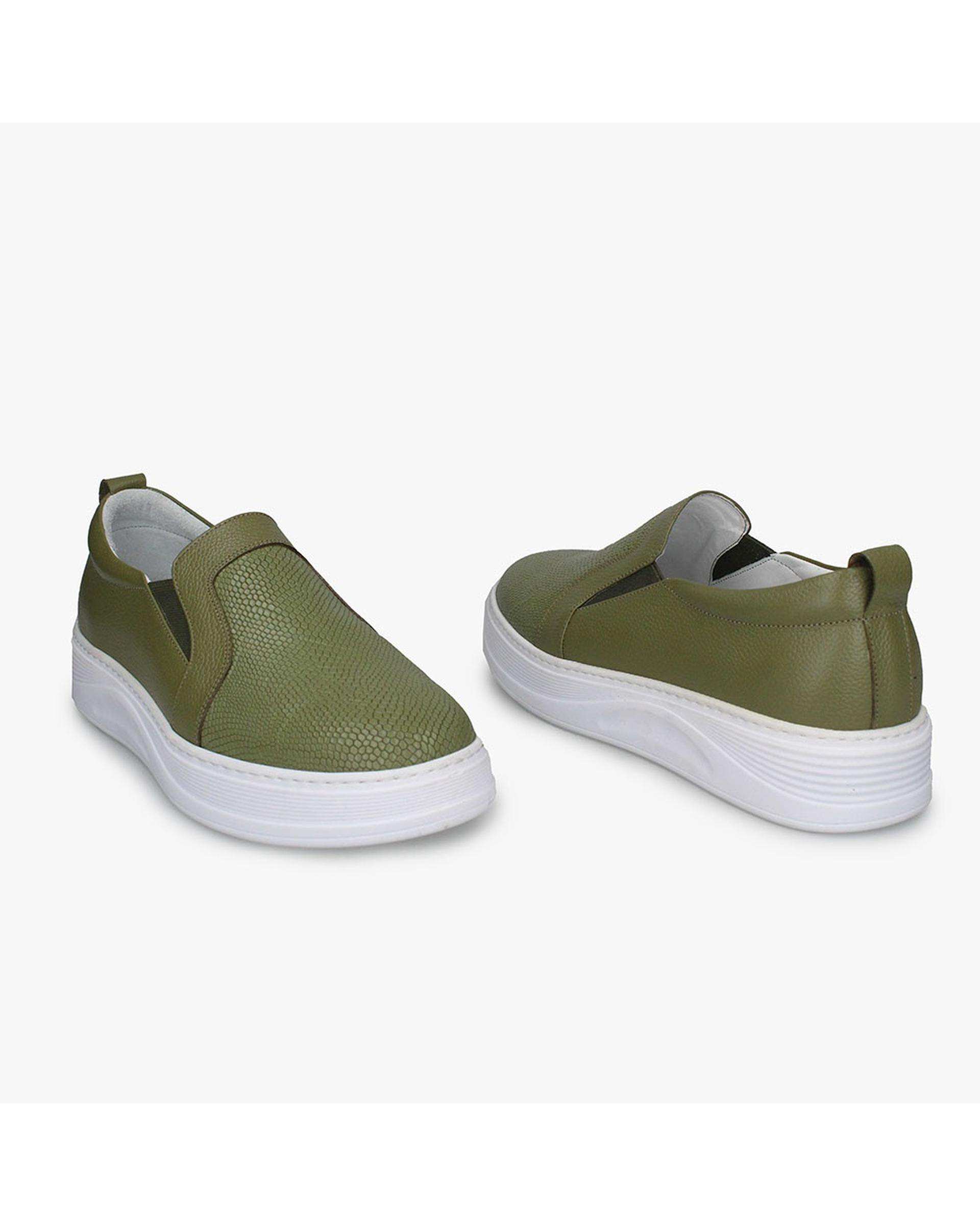 کفش چرم زنانه طبی سبز برتونیکس Berttonix کد MT-0322