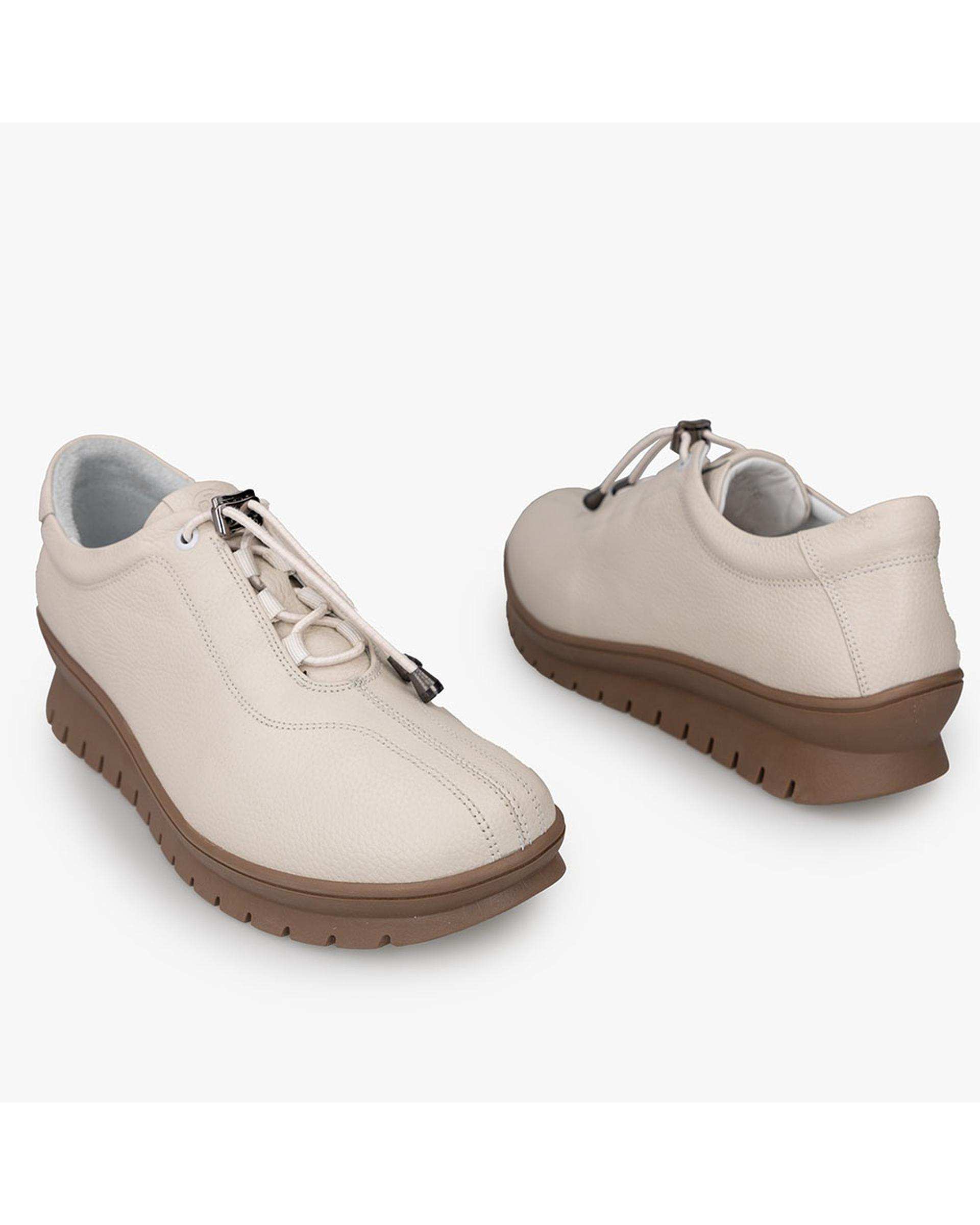 کفش چرم زنانه طبی بژ برتونیکس Berttonix کد A-0311