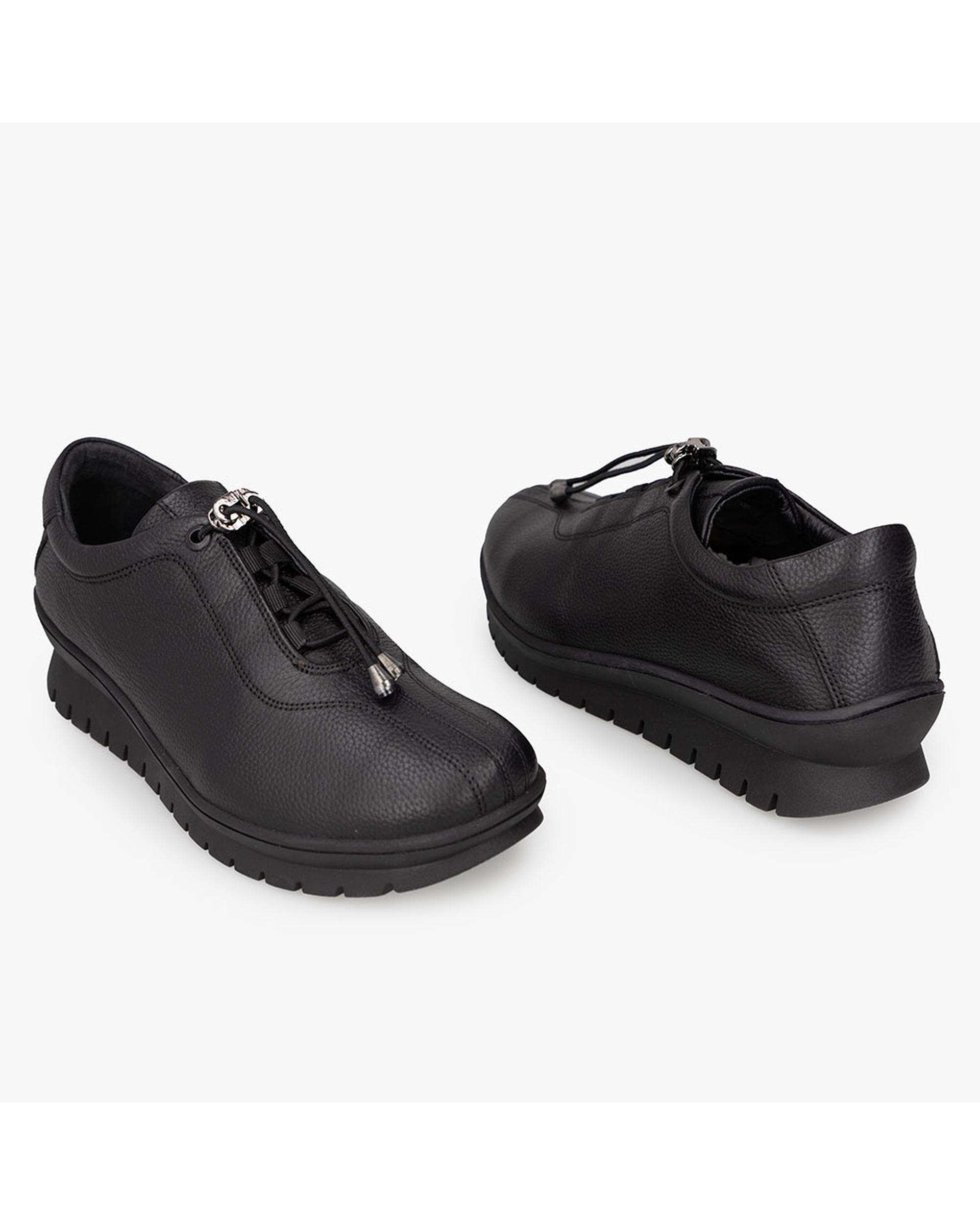کفش چرم زنانه طبی مشکی برتونیکس Berttonix کد A-0311