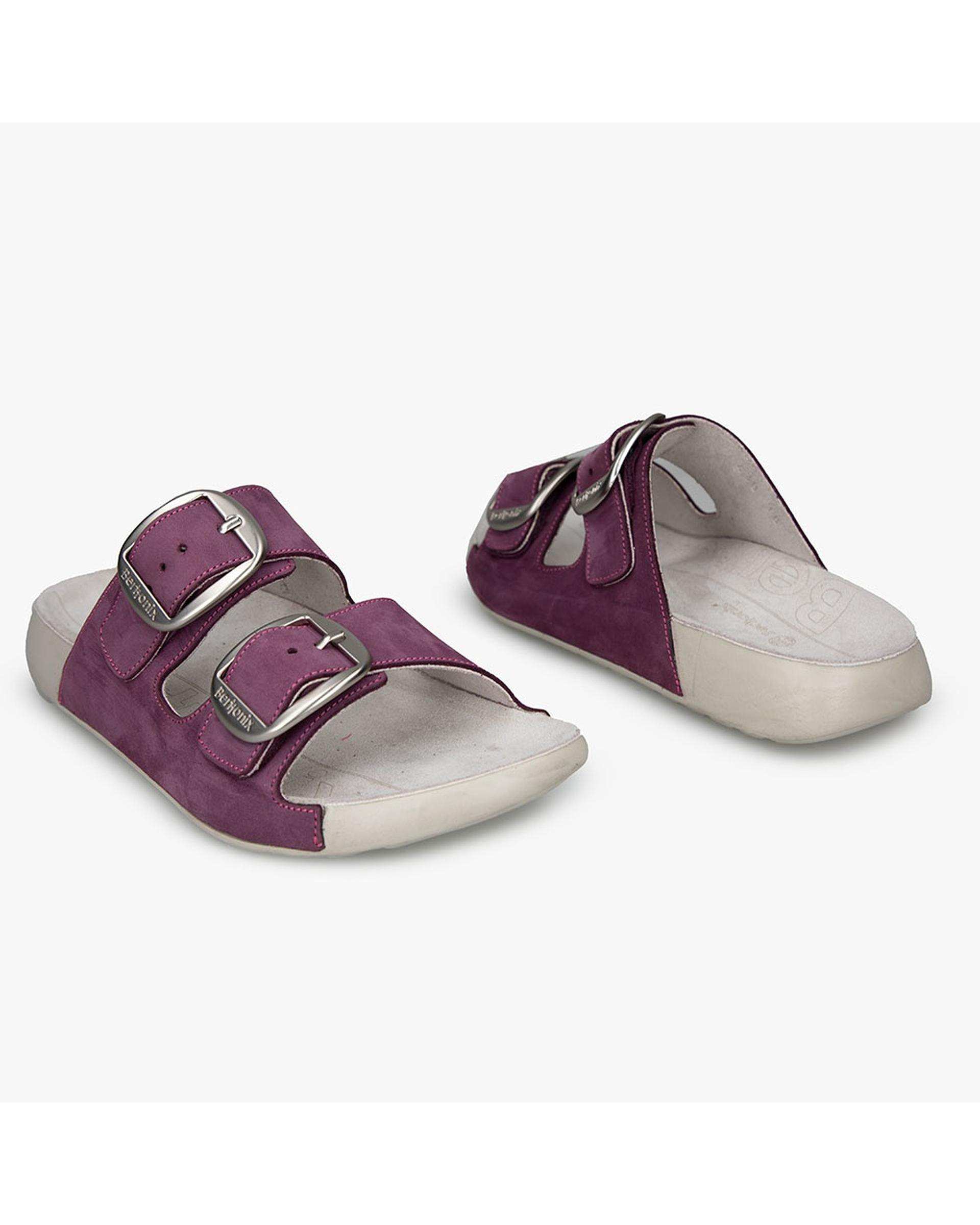 صندل چرم زنانه طبی بنفش برتونیکس Berttonix کد W-430