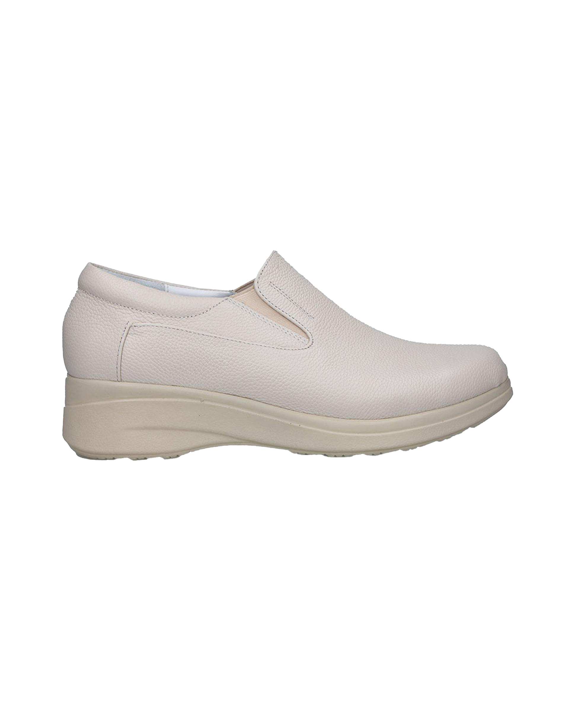 کفش چرم زنانه طبی کرم برتونیکس Berttonix کد A-4022