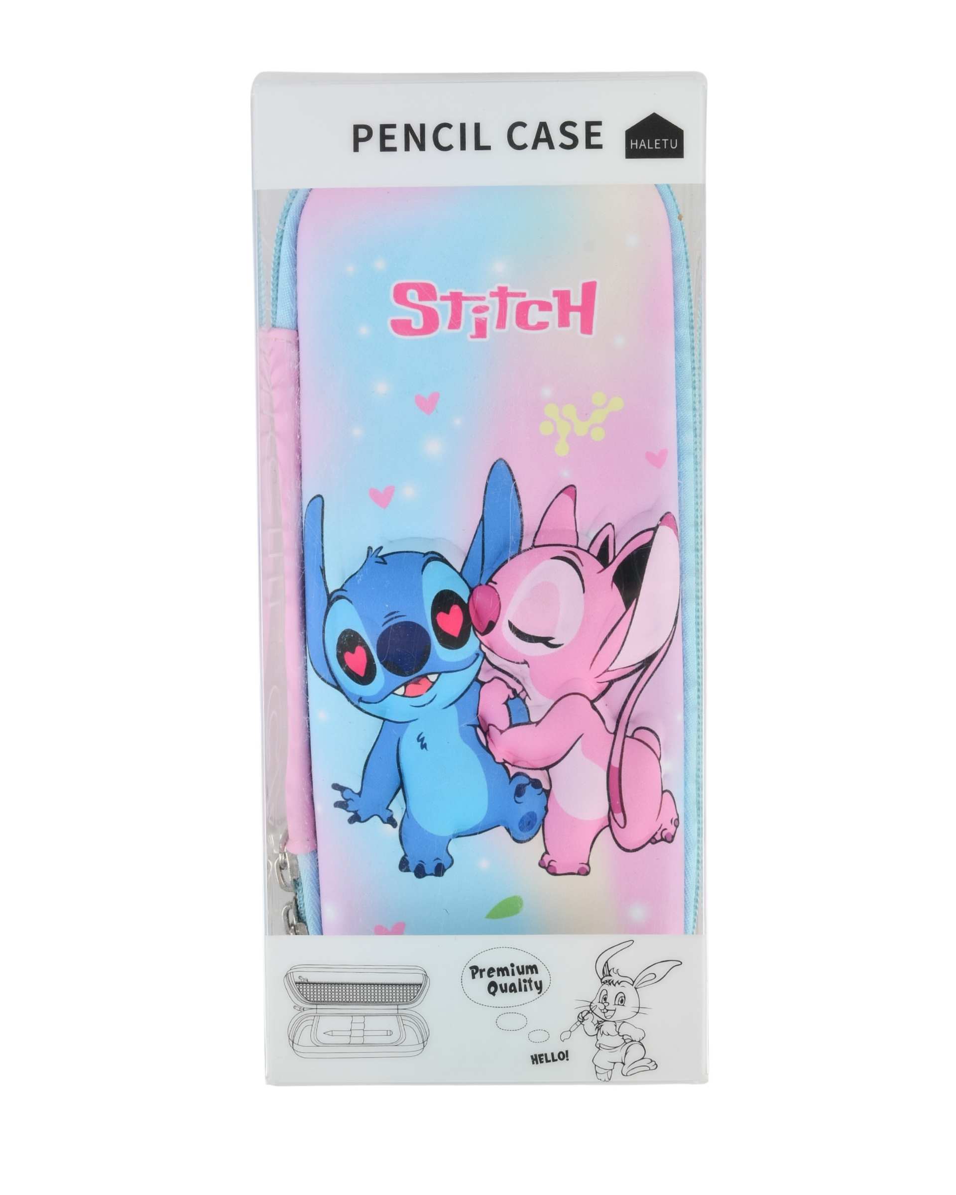 جامدادی صورتی مدل تبلتی طرح برجسته استیج STITCH
