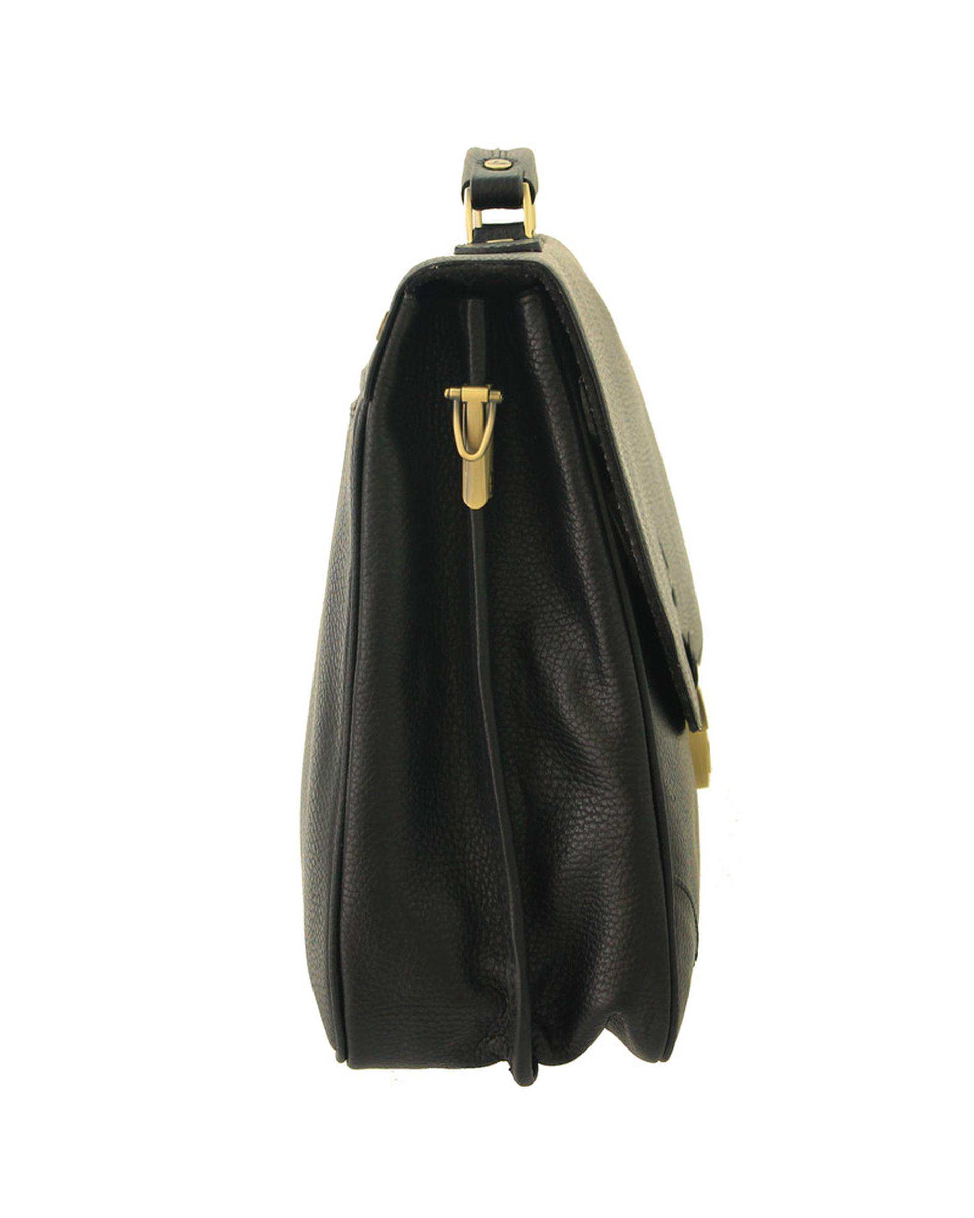کیف چرم اداری مردانه مشکی چرم بارز Charm Barez مدل DL60.1