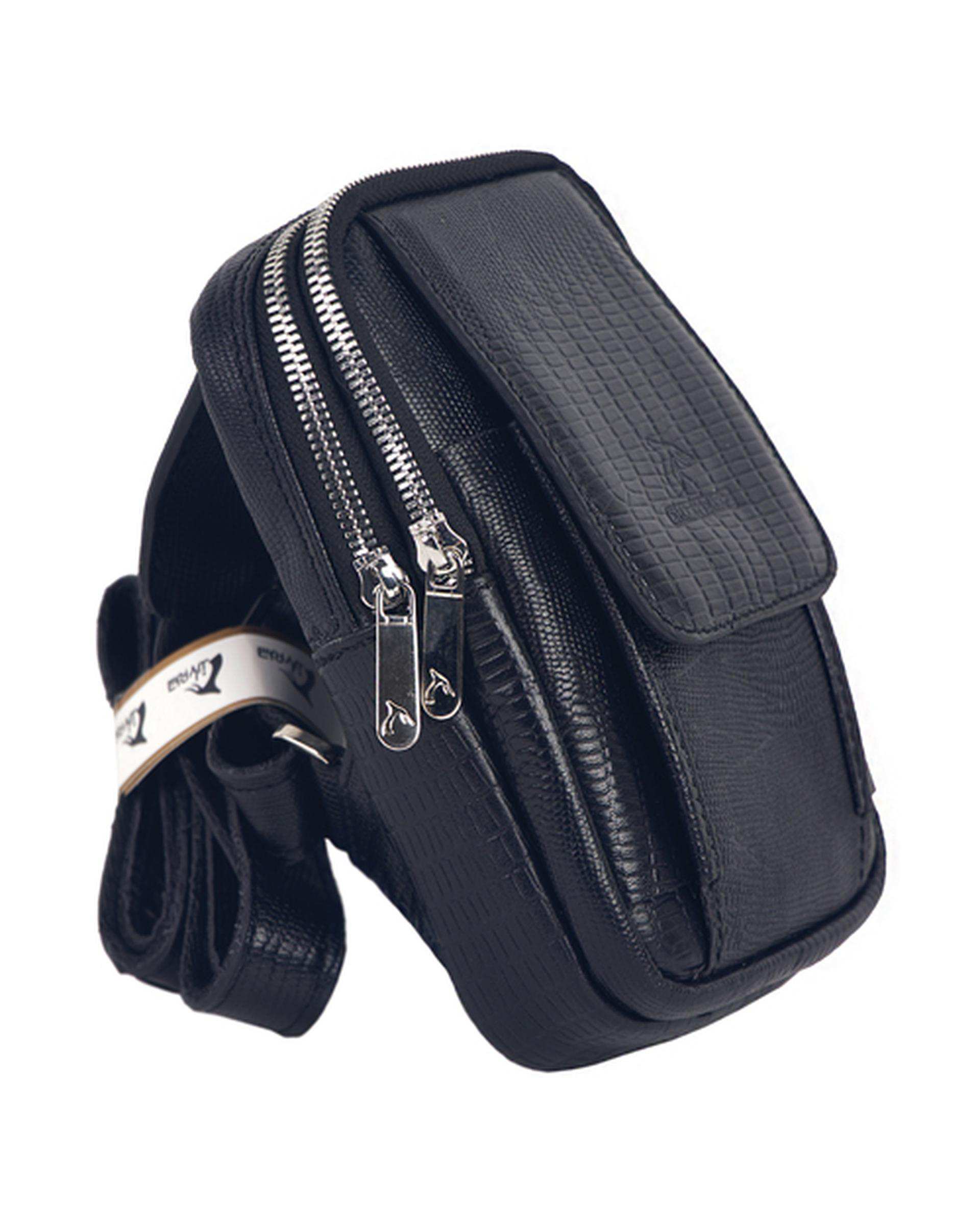 کیف چرم رودوشی مشکی چرم بارز Charm Barez مدل DG78.LIZARD
