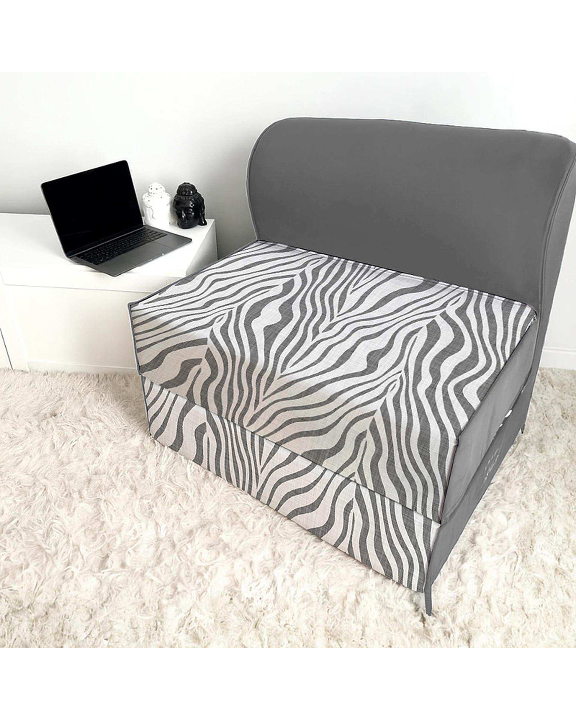 کاناپه تخت شو یک نفره مینیمال نوپه هوم Nopehome مدل گورخری کد M1060