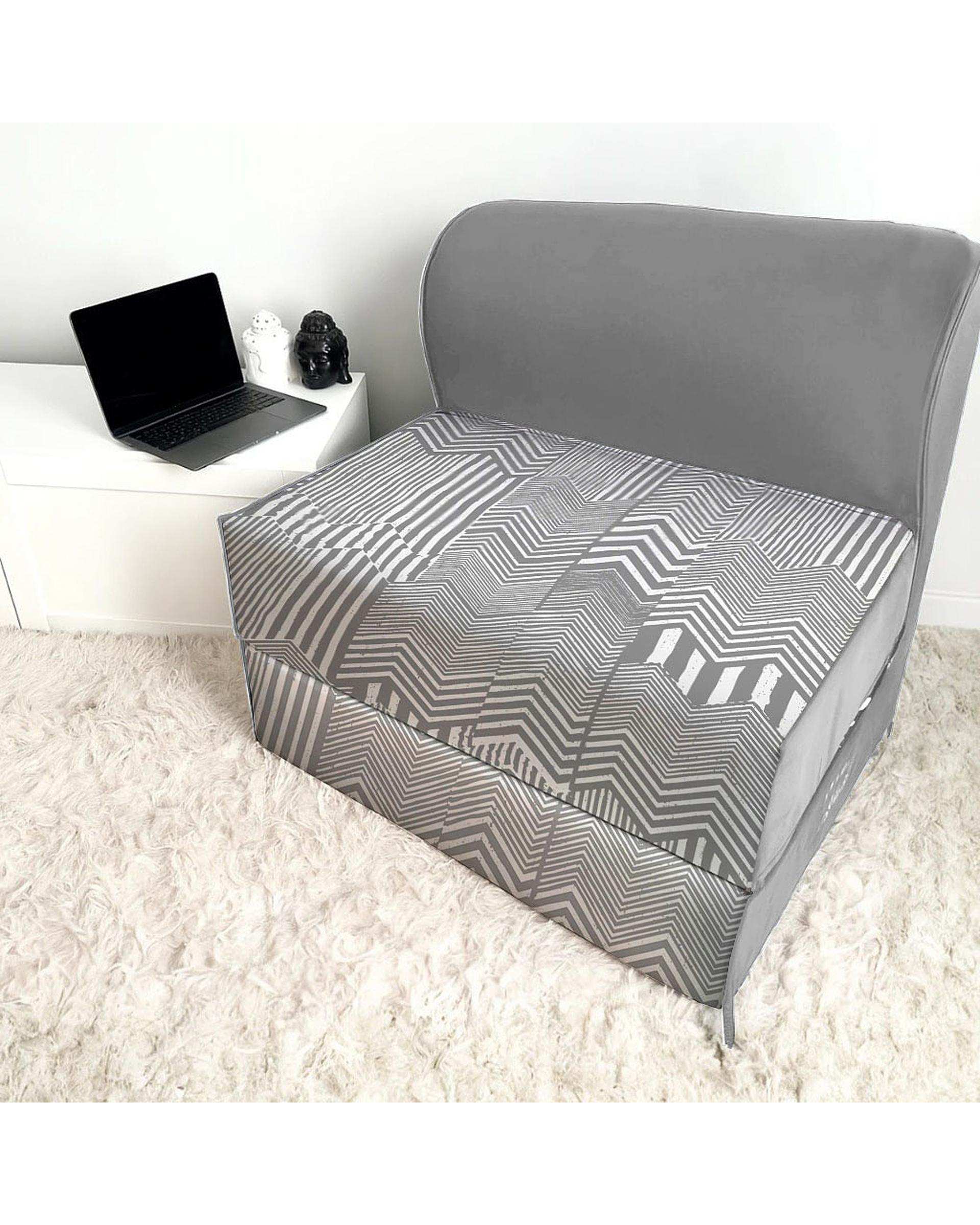 کاناپه تخت شو یک نفره مدل زیگزاگ مدرن نوپه هوم Nopehome کد M1083