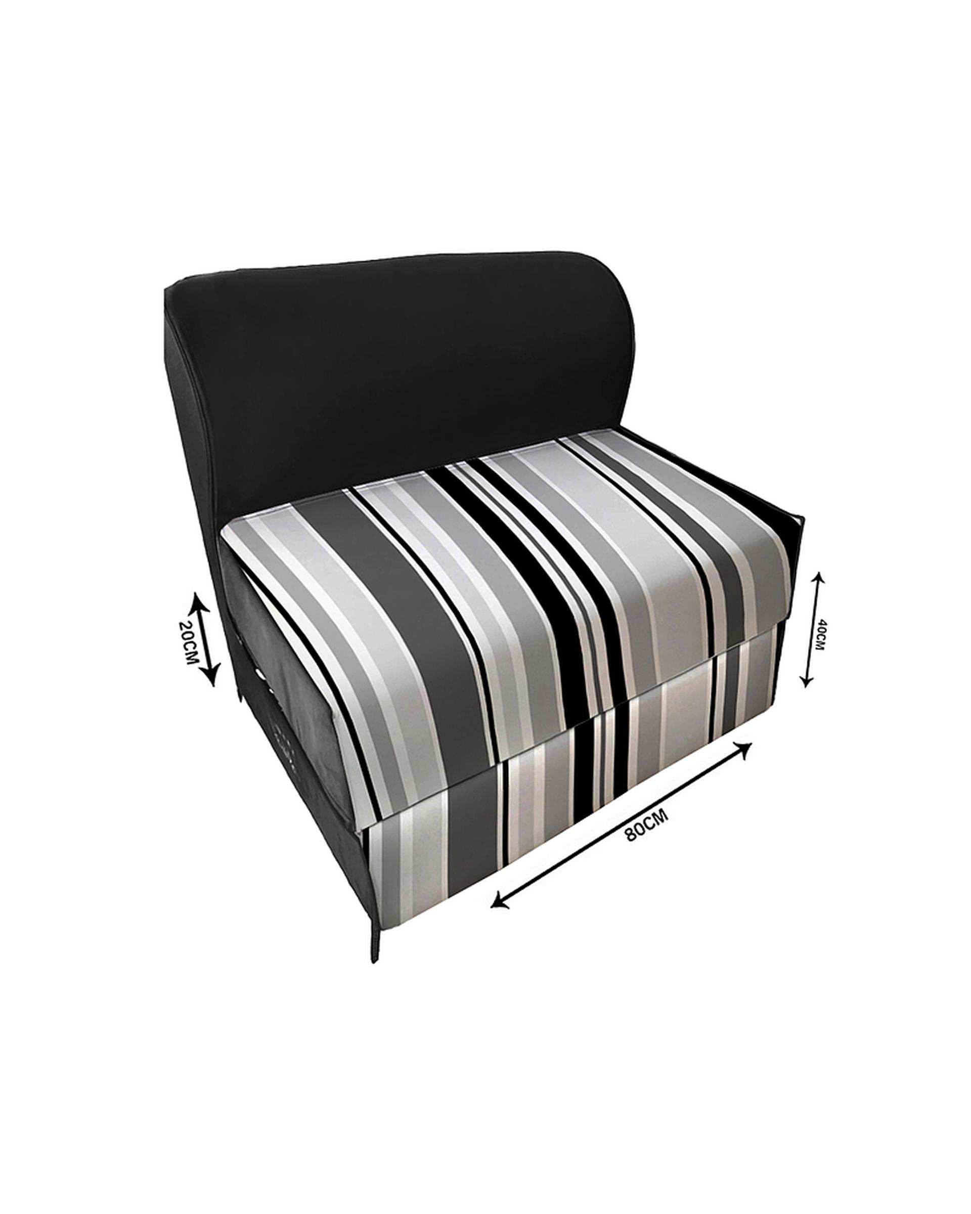 کاناپه تخت شو یک نفره مدل راه راه نوپه هوم Nopehome کد M1085