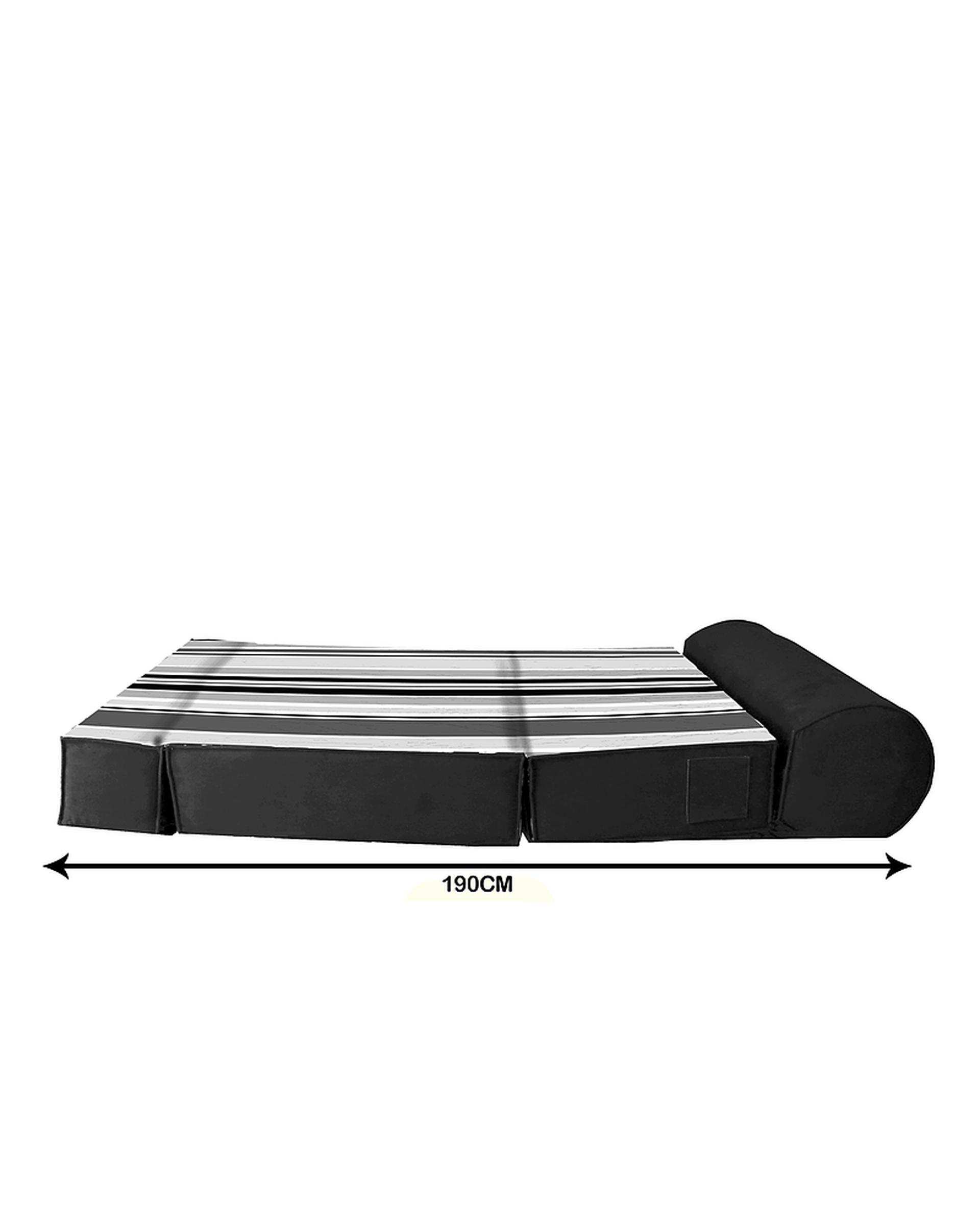 کاناپه تخت شو یک نفره مدل راه راه نوپه هوم Nopehome کد M1085