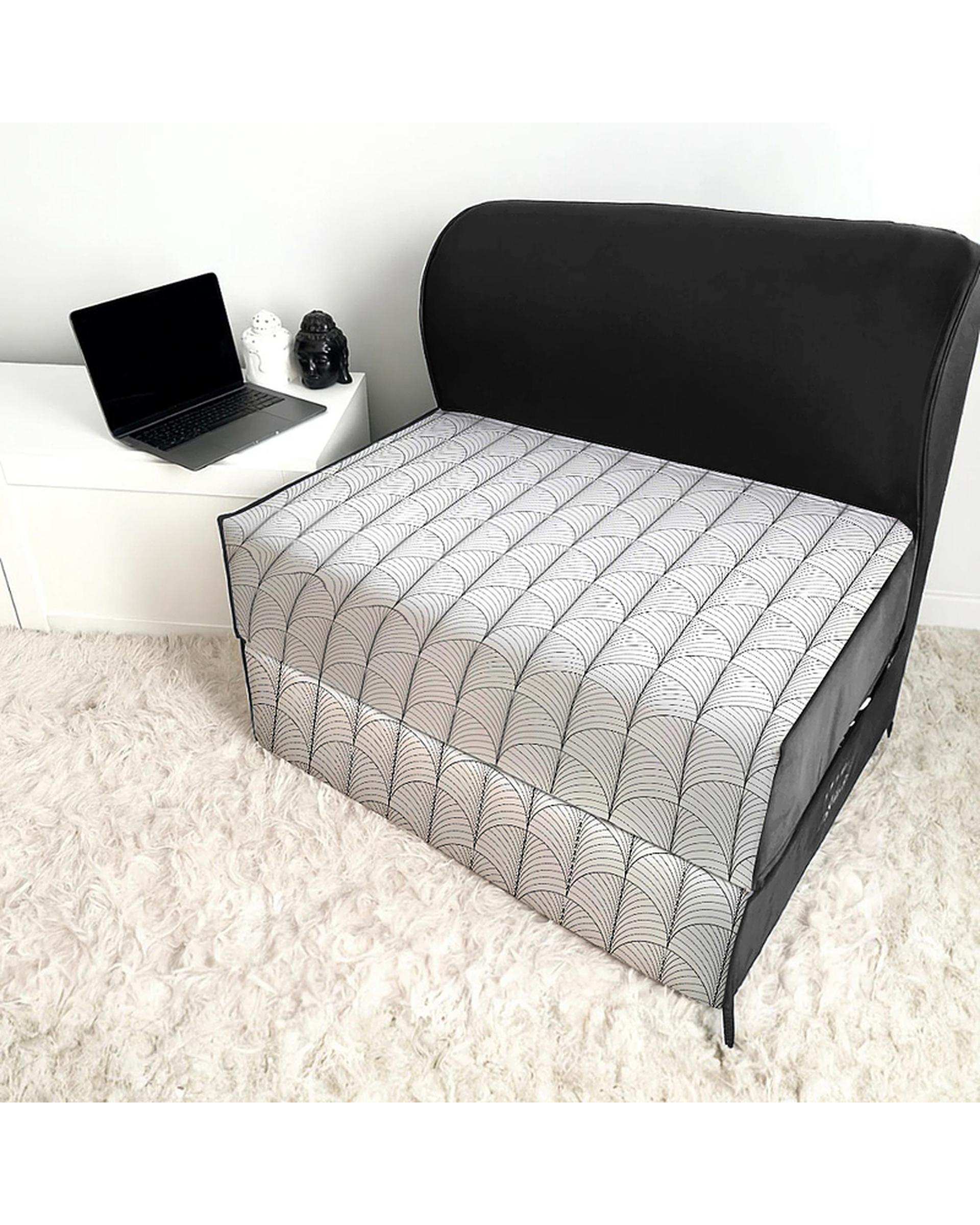 کاناپه تخت شو یک نفره نوپه هوم Nopehome مدل پترن آرت دکو مدرن کد M1088