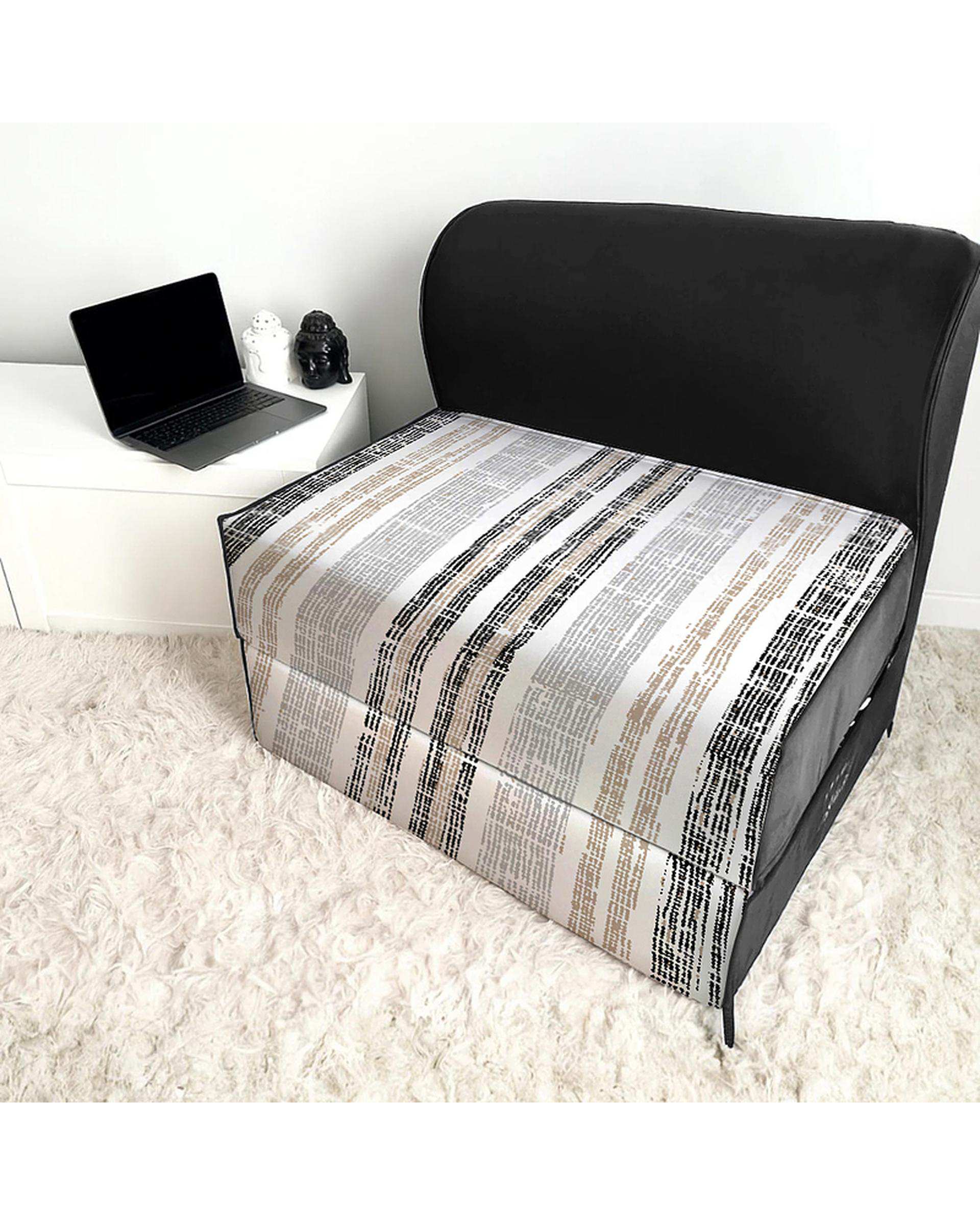 کاناپه تخت شو یک نفره نوپه هوم Nopehome مدل راه راه مدرن مینیمال کد M1089