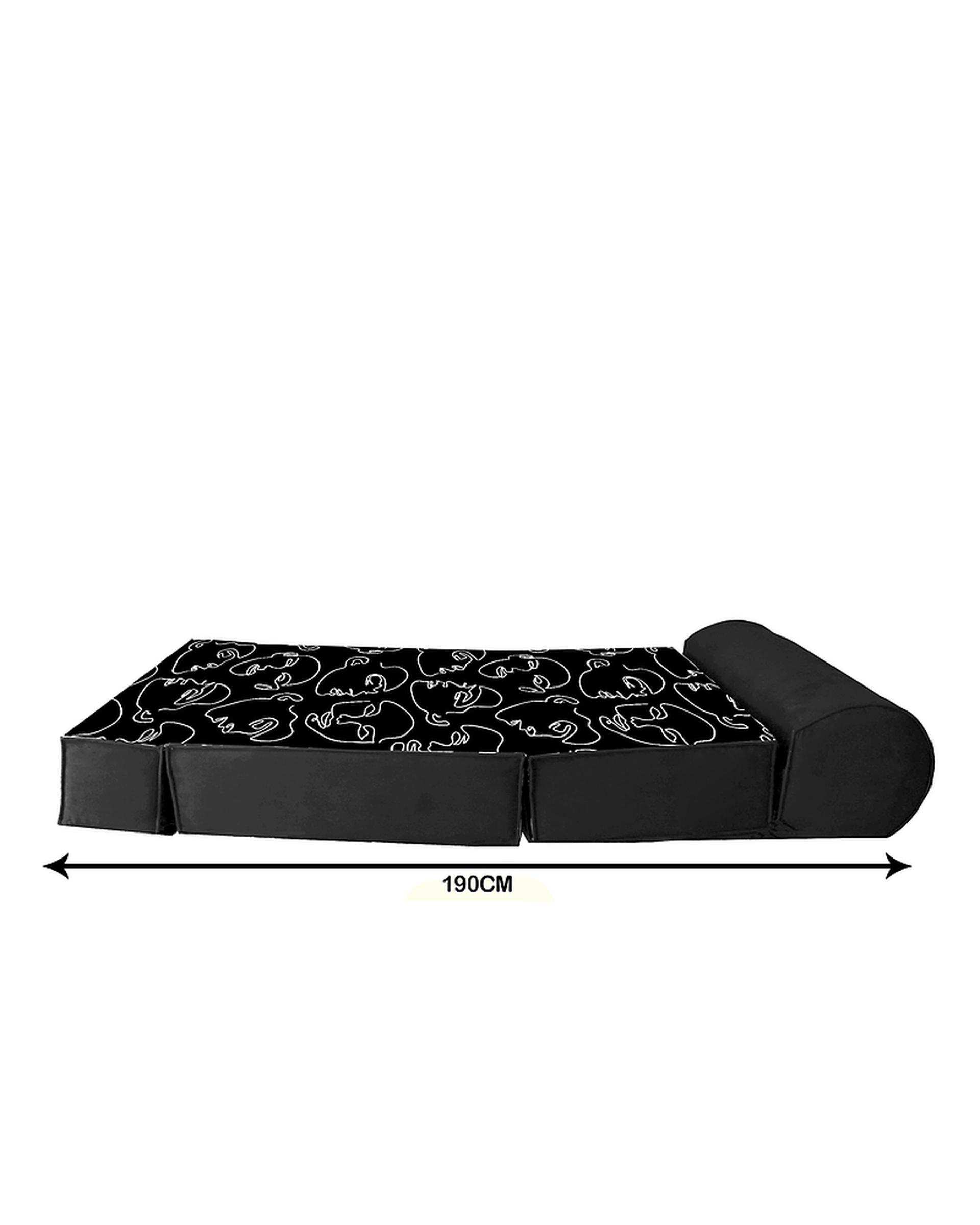 کاناپه تخت شو یک نفره نوپه هوم Nopehome مدل نقاشی مینیمال صورت کد M1099