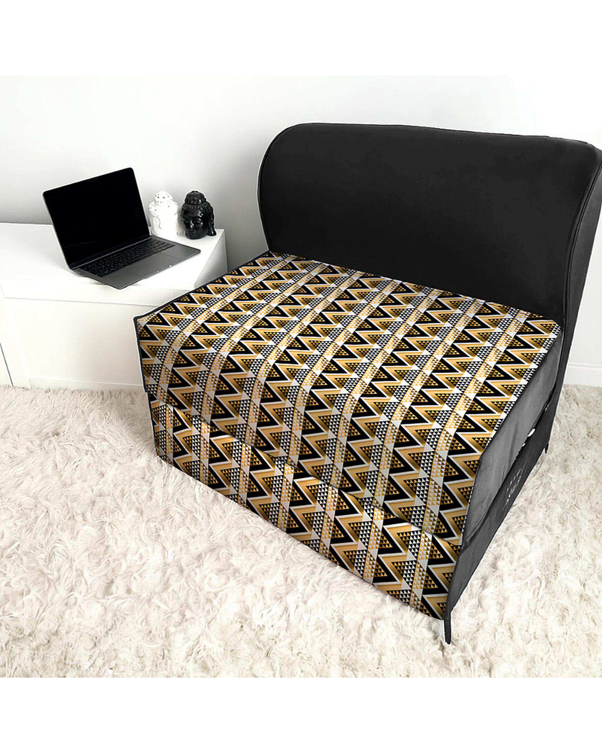 کاناپه تخت شو یک نفره نوپه هوم Nopehome مدل مدرن زیگزاگ کد M1104