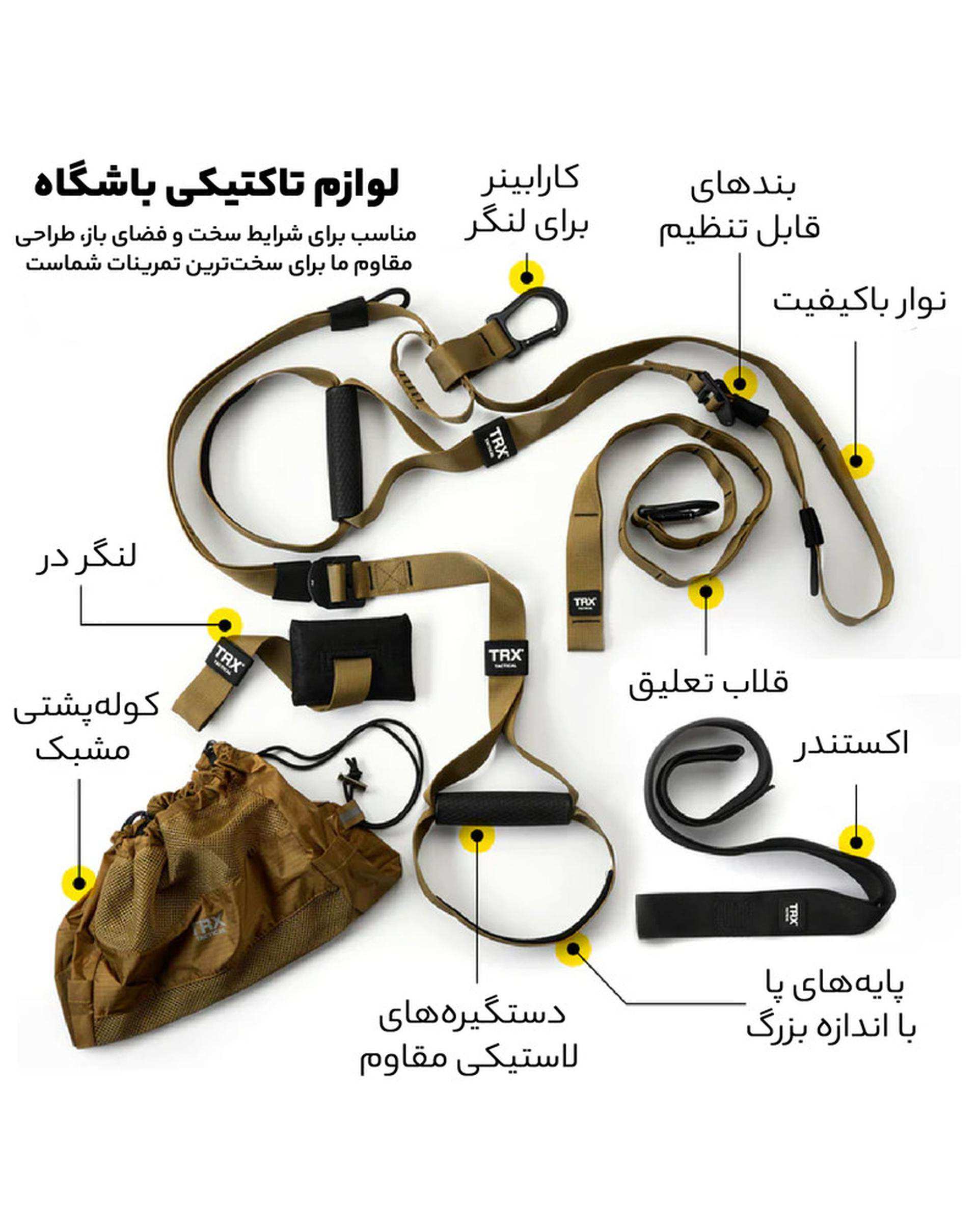 لوازم تناسب اندام تی آر ایکس خاکی پانیل Panil مدل trxforce