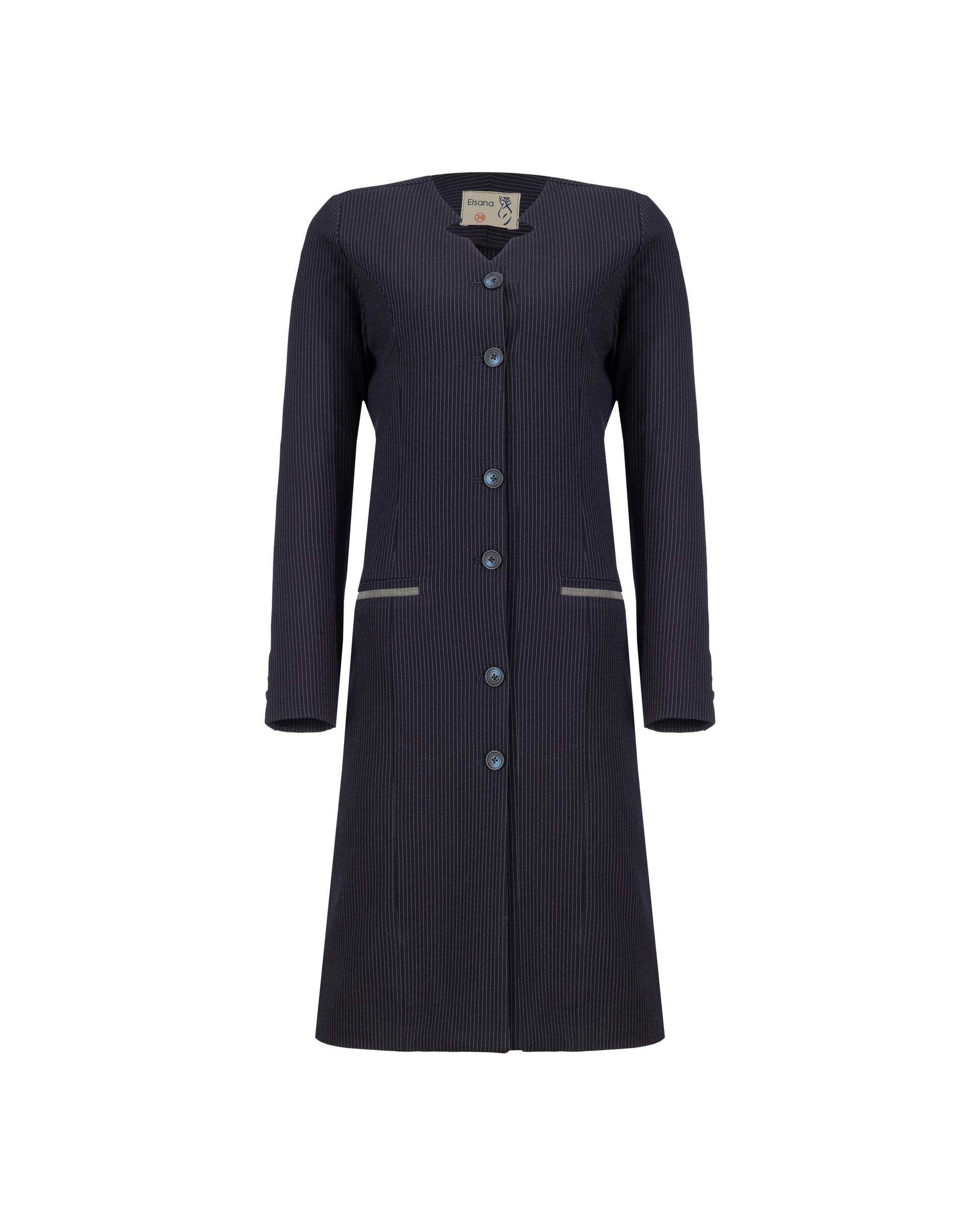 ست مانتو و شلوار اداری زنانه سرمه ای السانا Elsana مدل حدیث دیپلمات کد 521